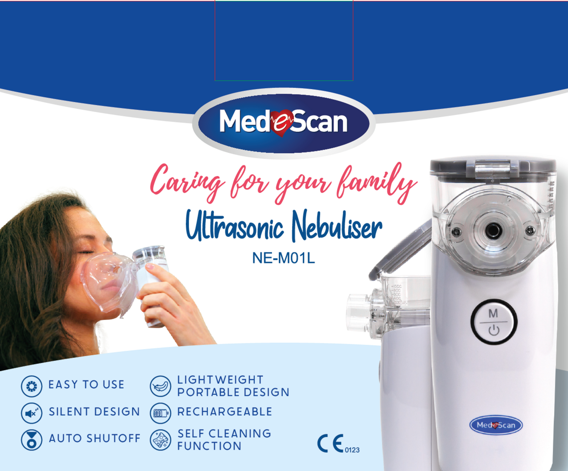 Medescan Ultrasonic Portable Nebuliser 396g - Image 1