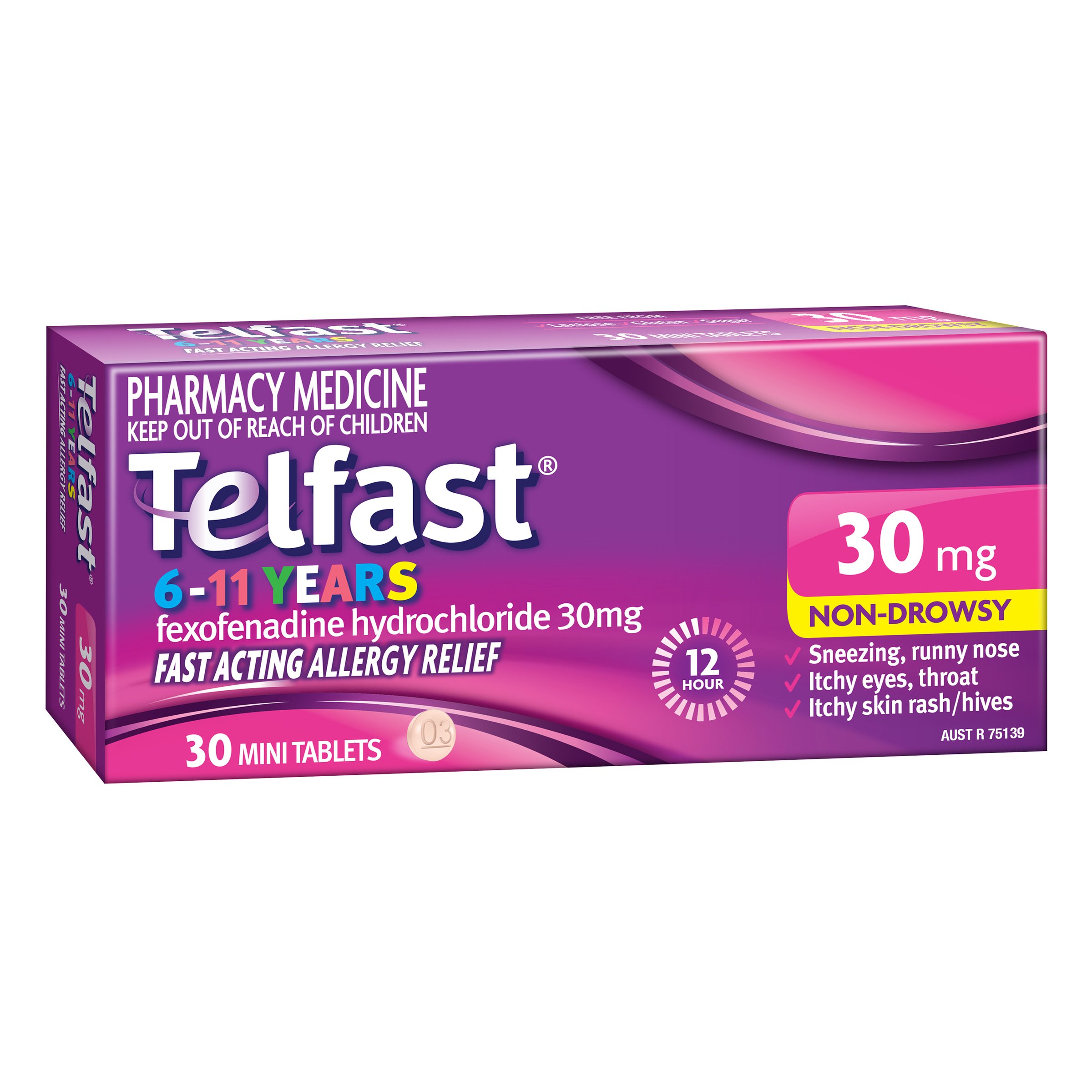 Telfast Kids Tablets 30mg - 30 tablets - Image 3