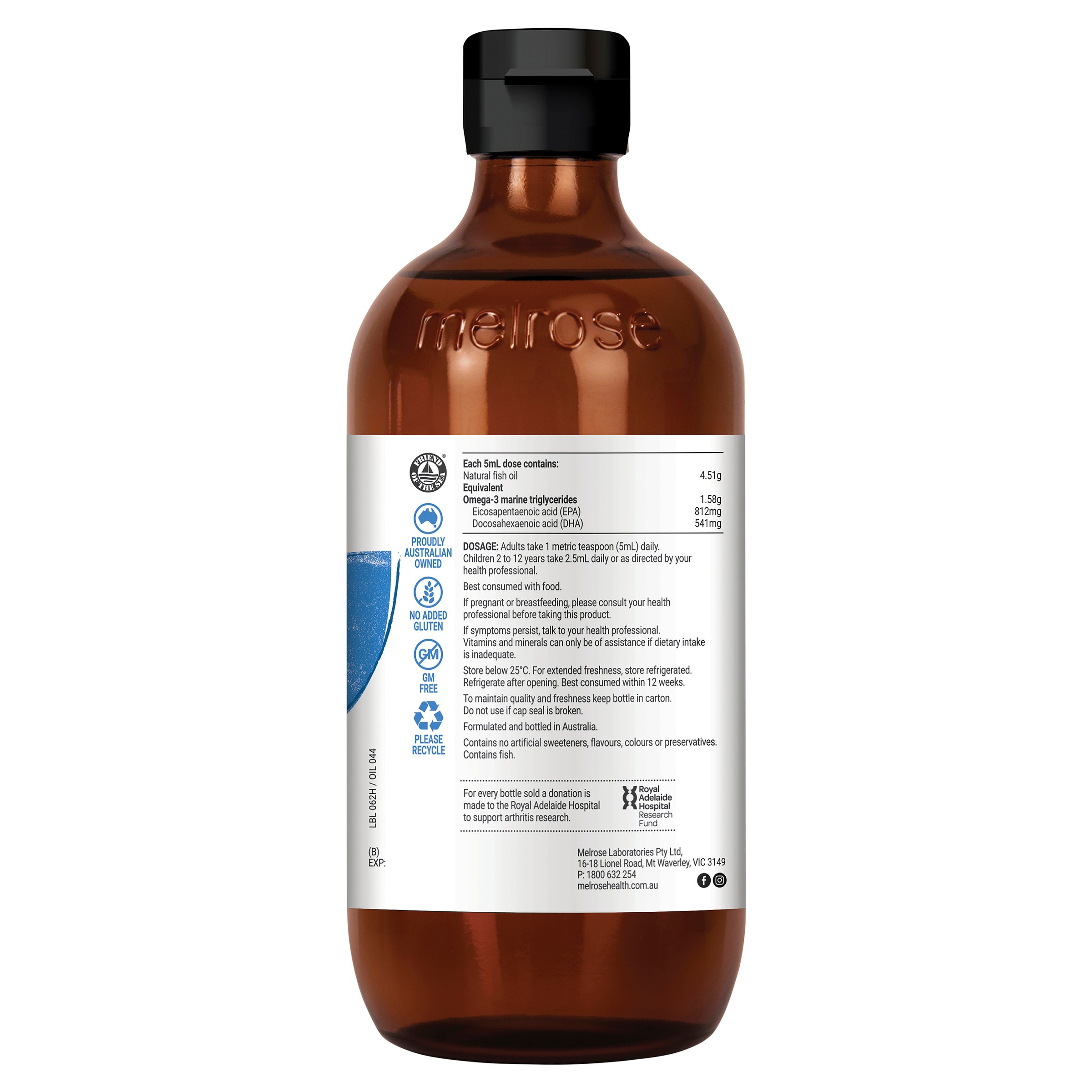 Melrose Fish Oil Health & Heart 500ml - Image 2