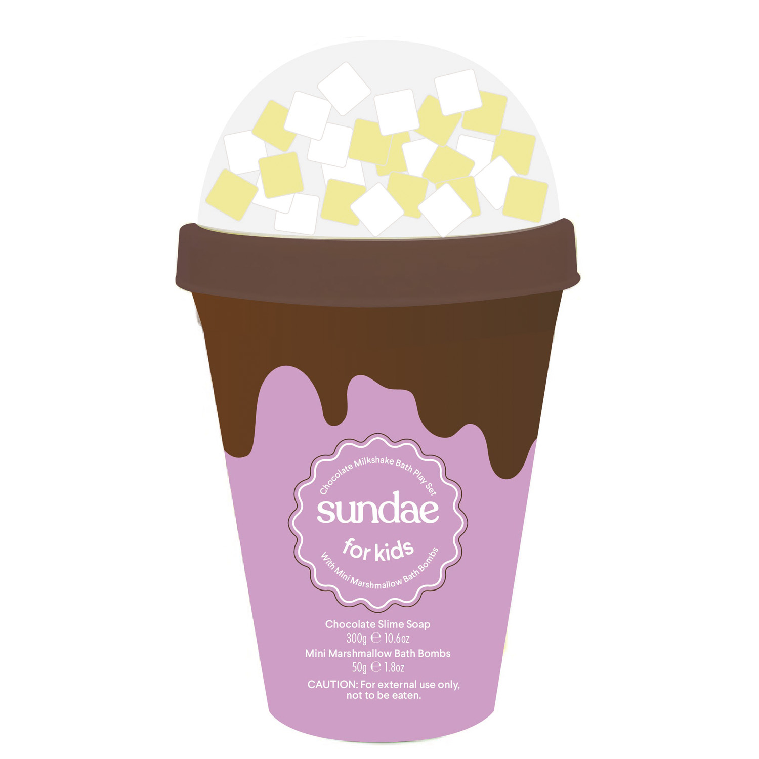 Sundae DIY Bath Milkshake Set Chocolate 1 each