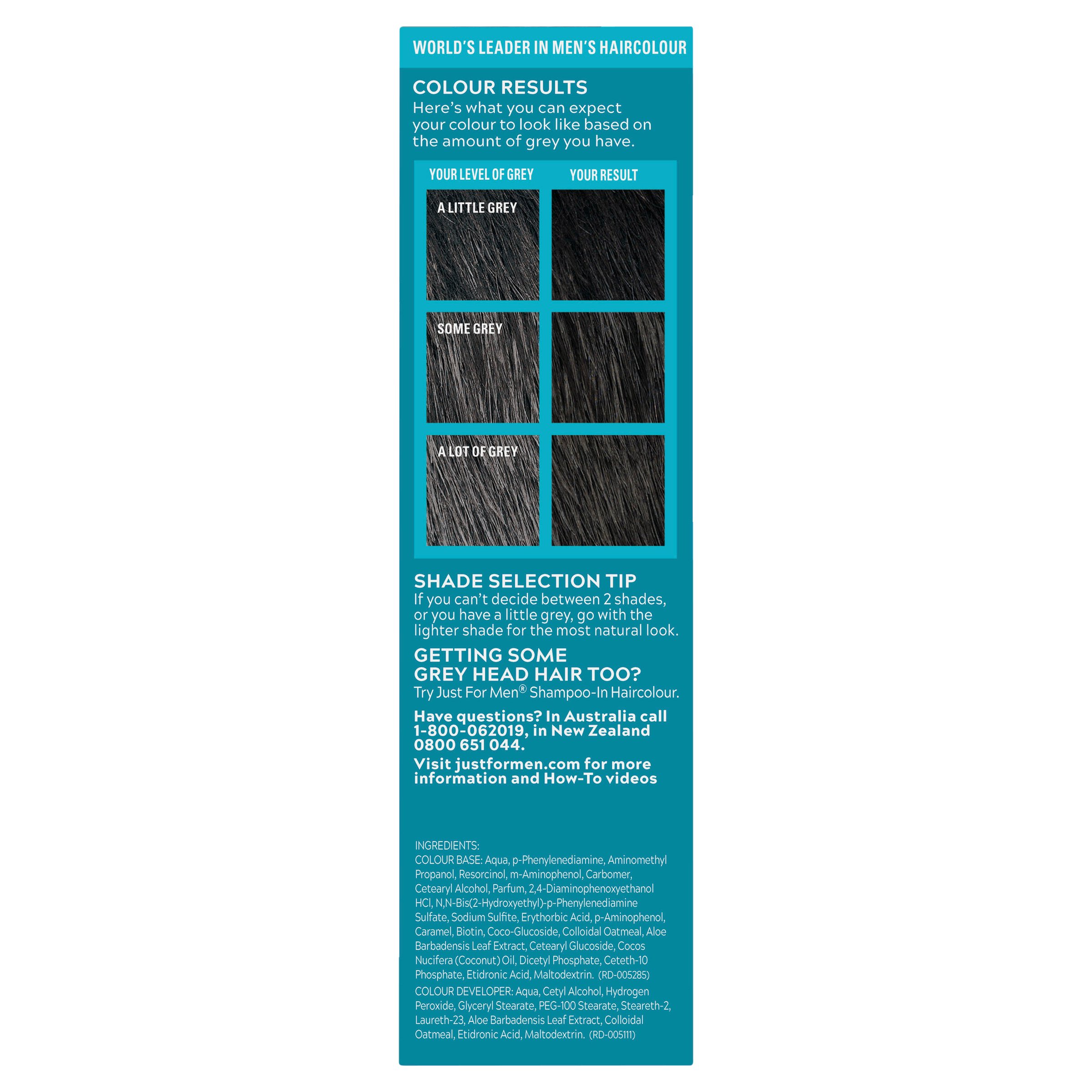 Just For Men Moustache & Beard Brush-In Colour Gel M55 Real Black 1 pack - Image 3