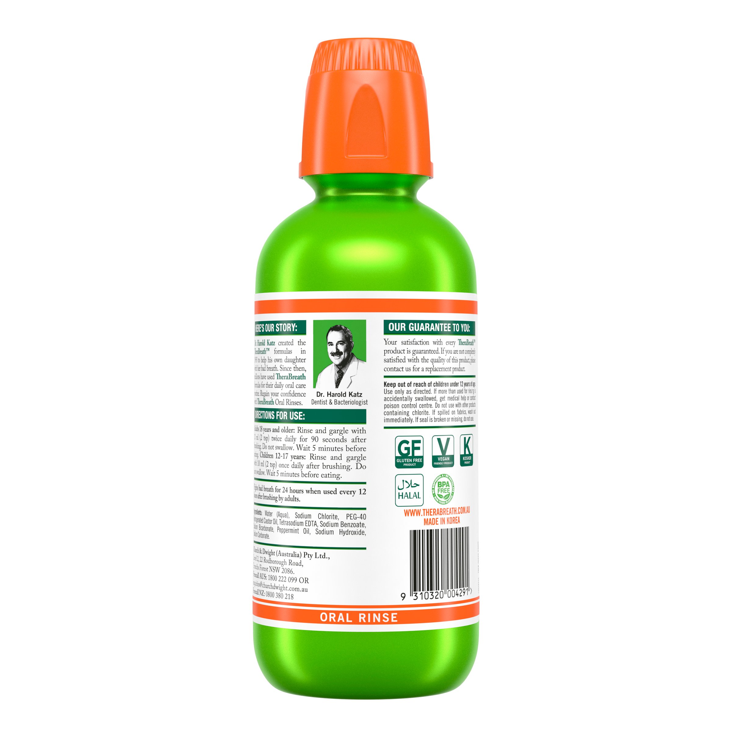 TheraBreath Oral Rinse Mild Mint 473ml - Image 2
