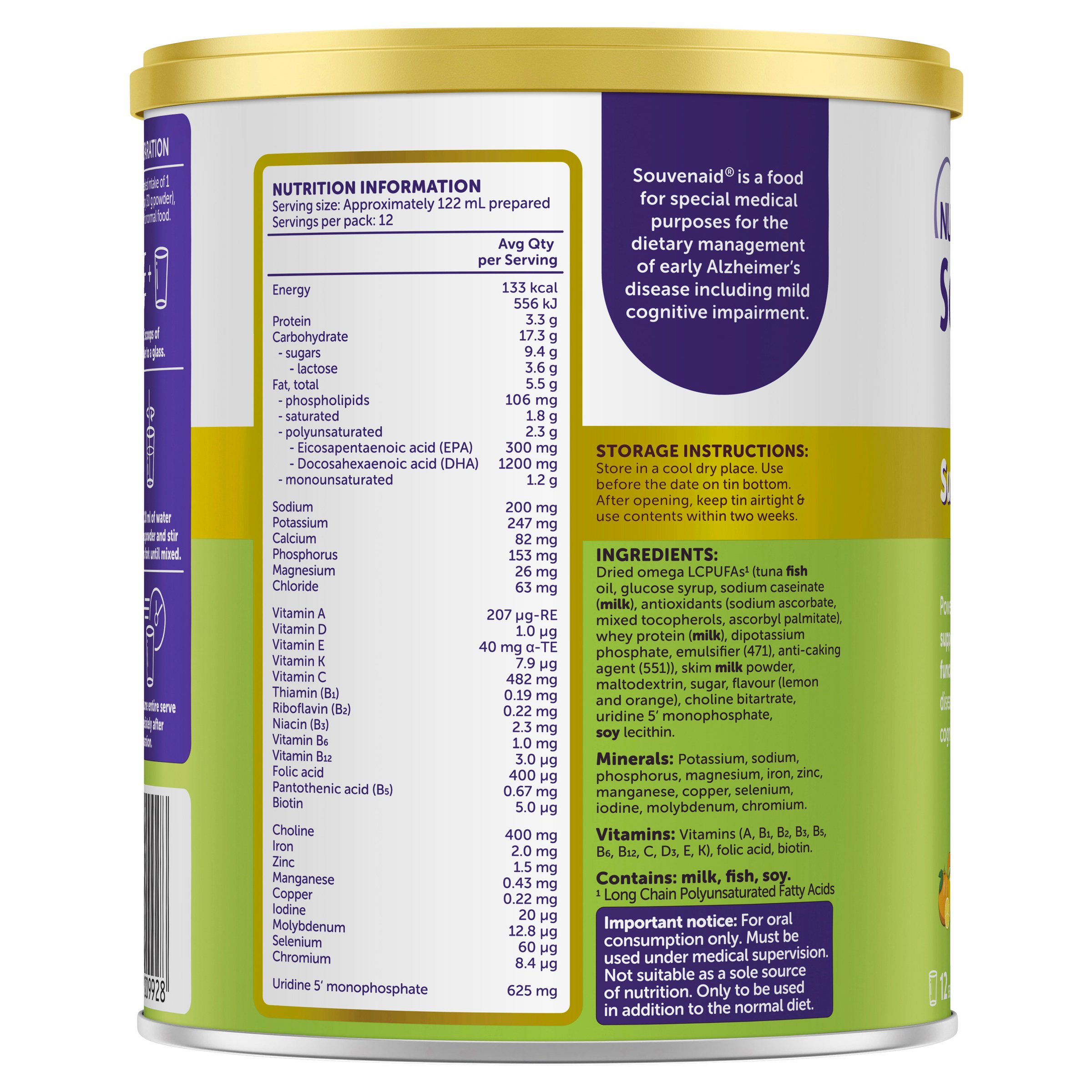 Souvenaid Powder Vanilla & Banana 360g - Image 3