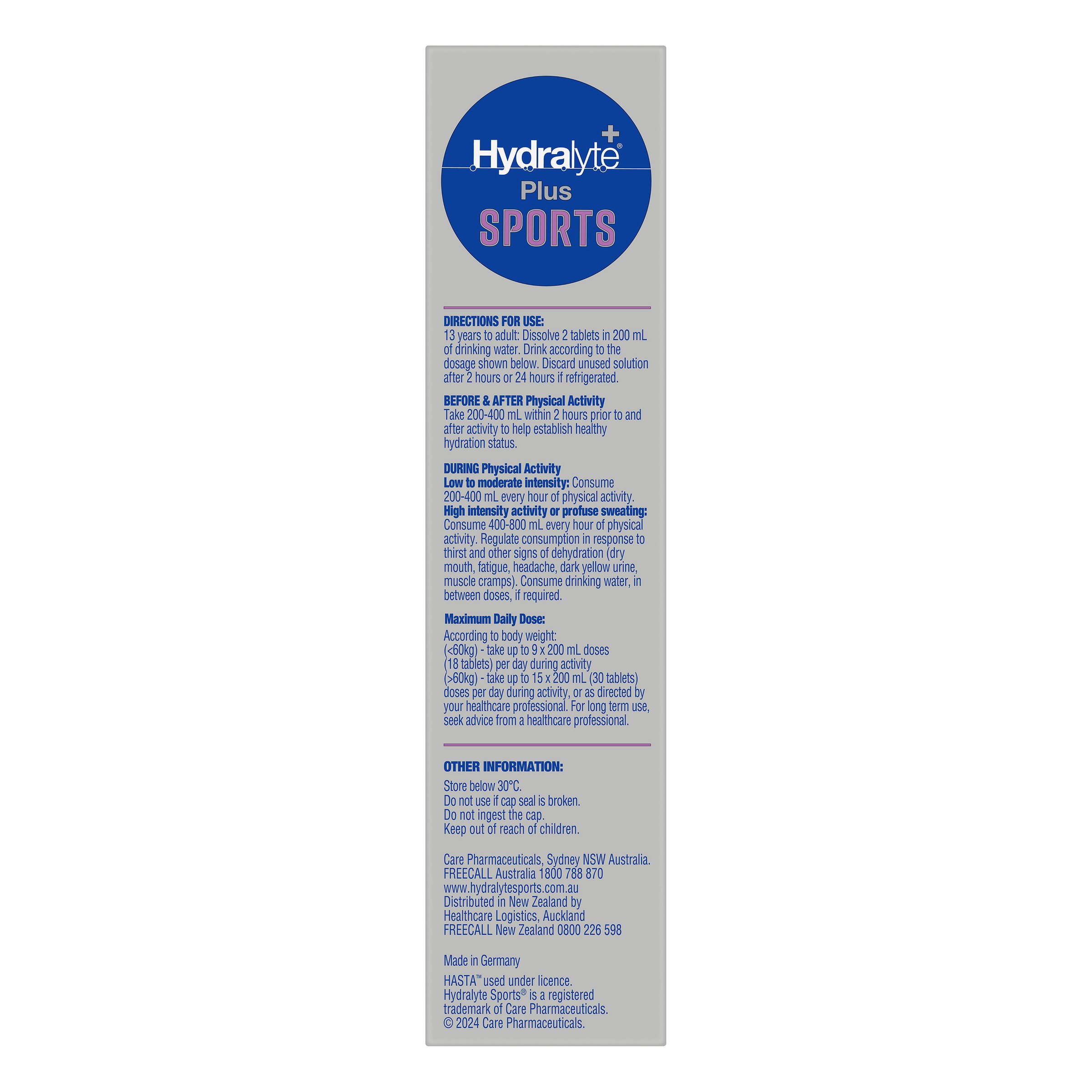 Hydralyte Plus Sports Effervescent Berry 20 tablets - Image 3