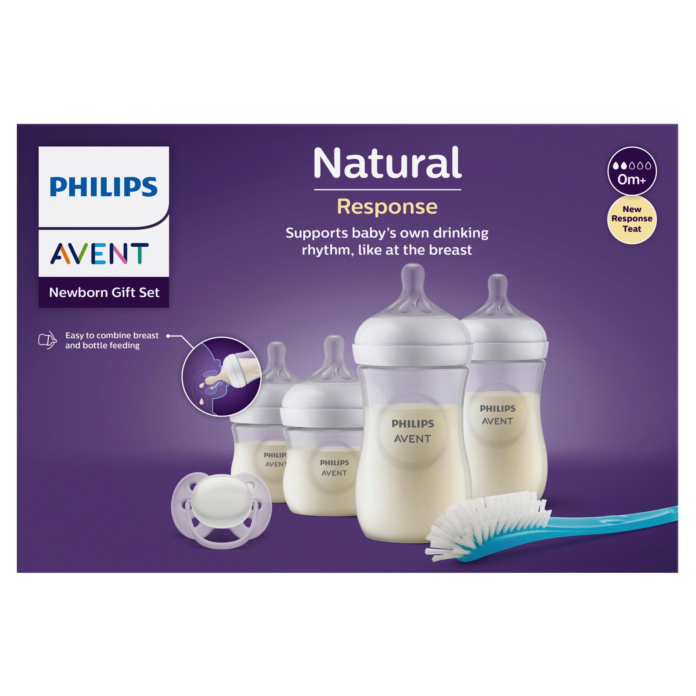 Avent Natural Response Baby Bottle Starter Set 6 piece - Image 1