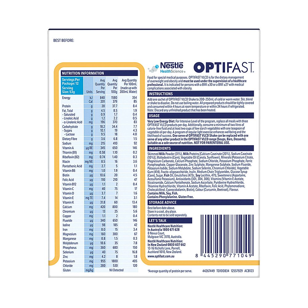 Optifast VLCD Shake Banana 12 pack - Image 2