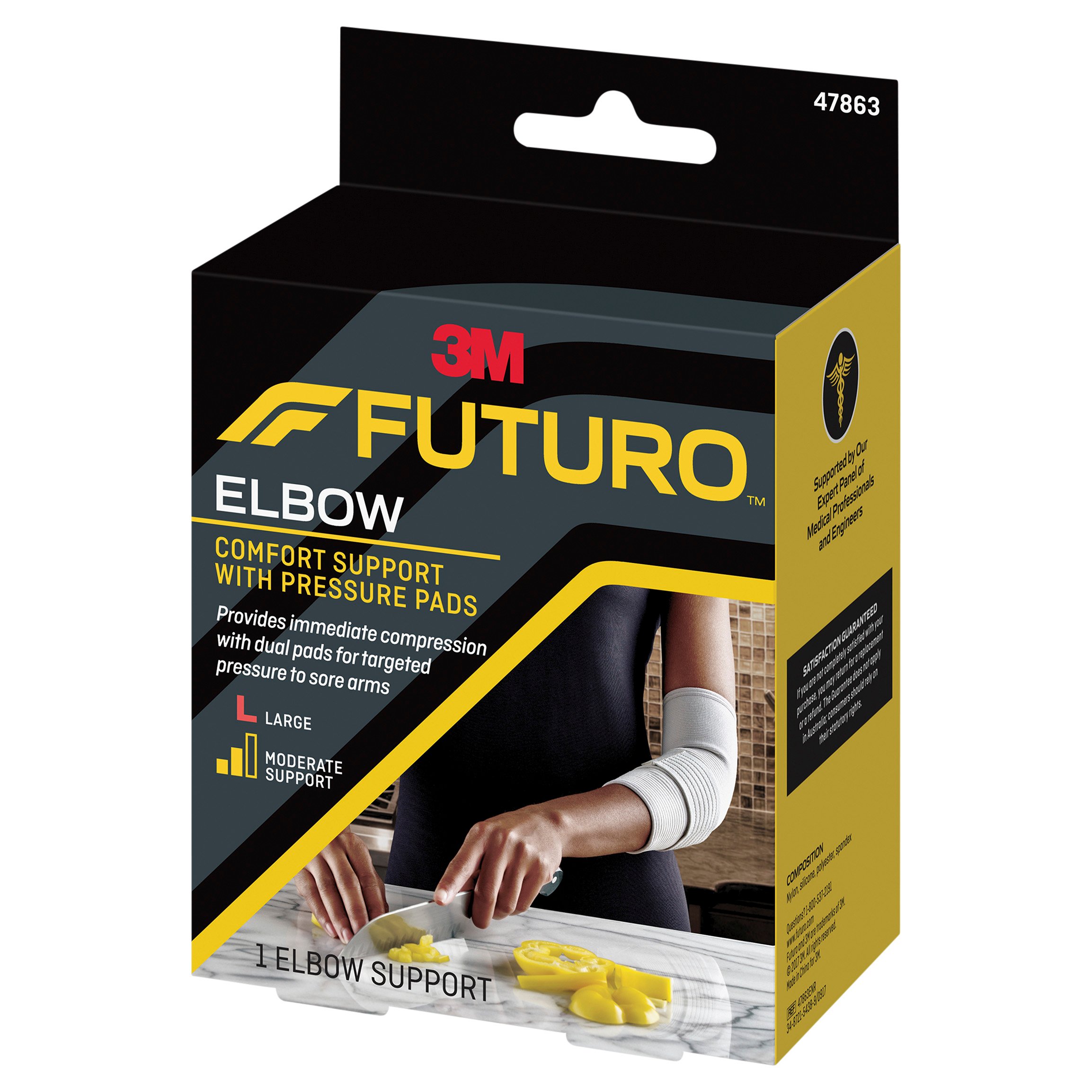 Futuro Comfort Elbow Support with Pressure Pads Large 1 each - Image 1
