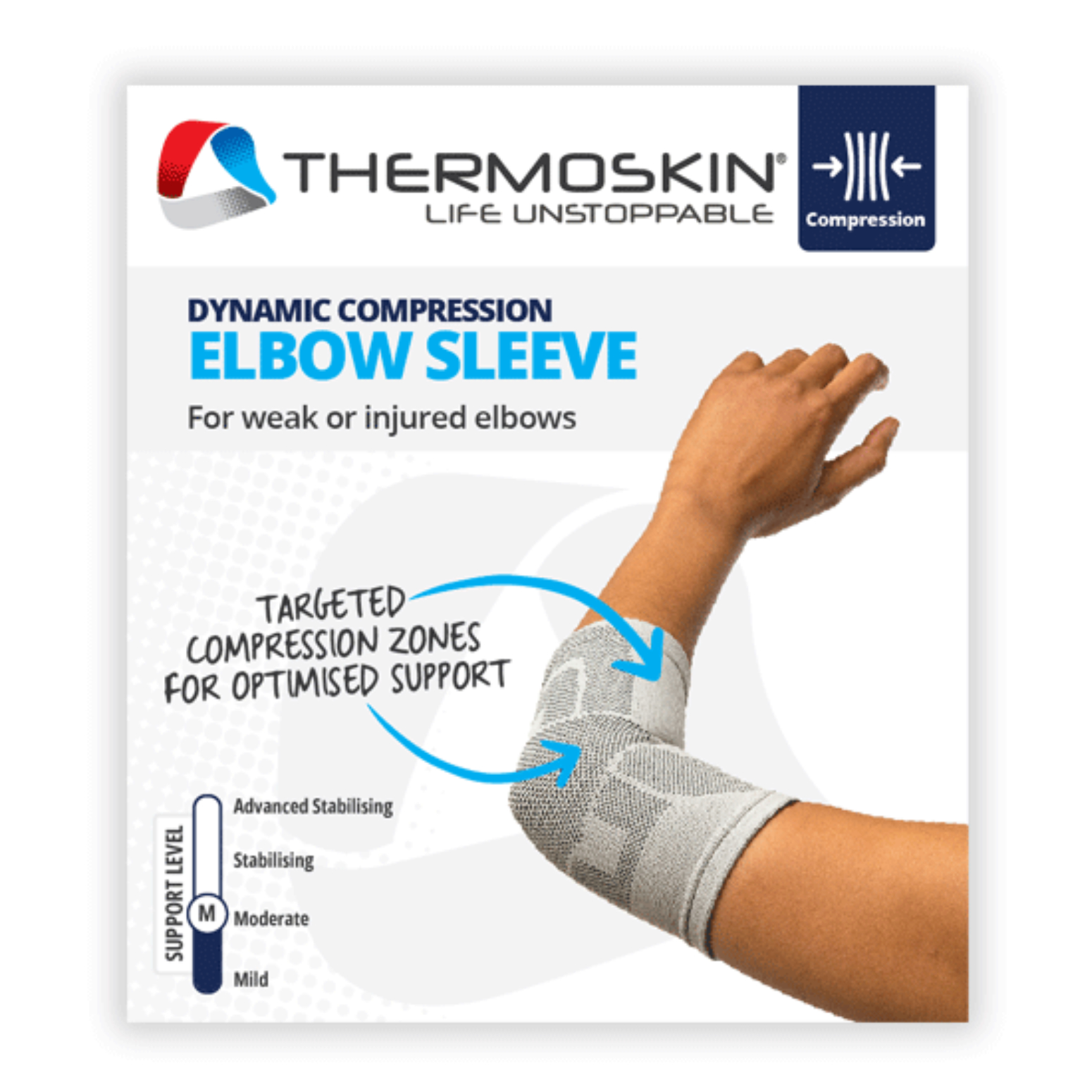 Thermoskin Dynamic Compression Elbow Sleeve Small/Medium 1 each - Image 2