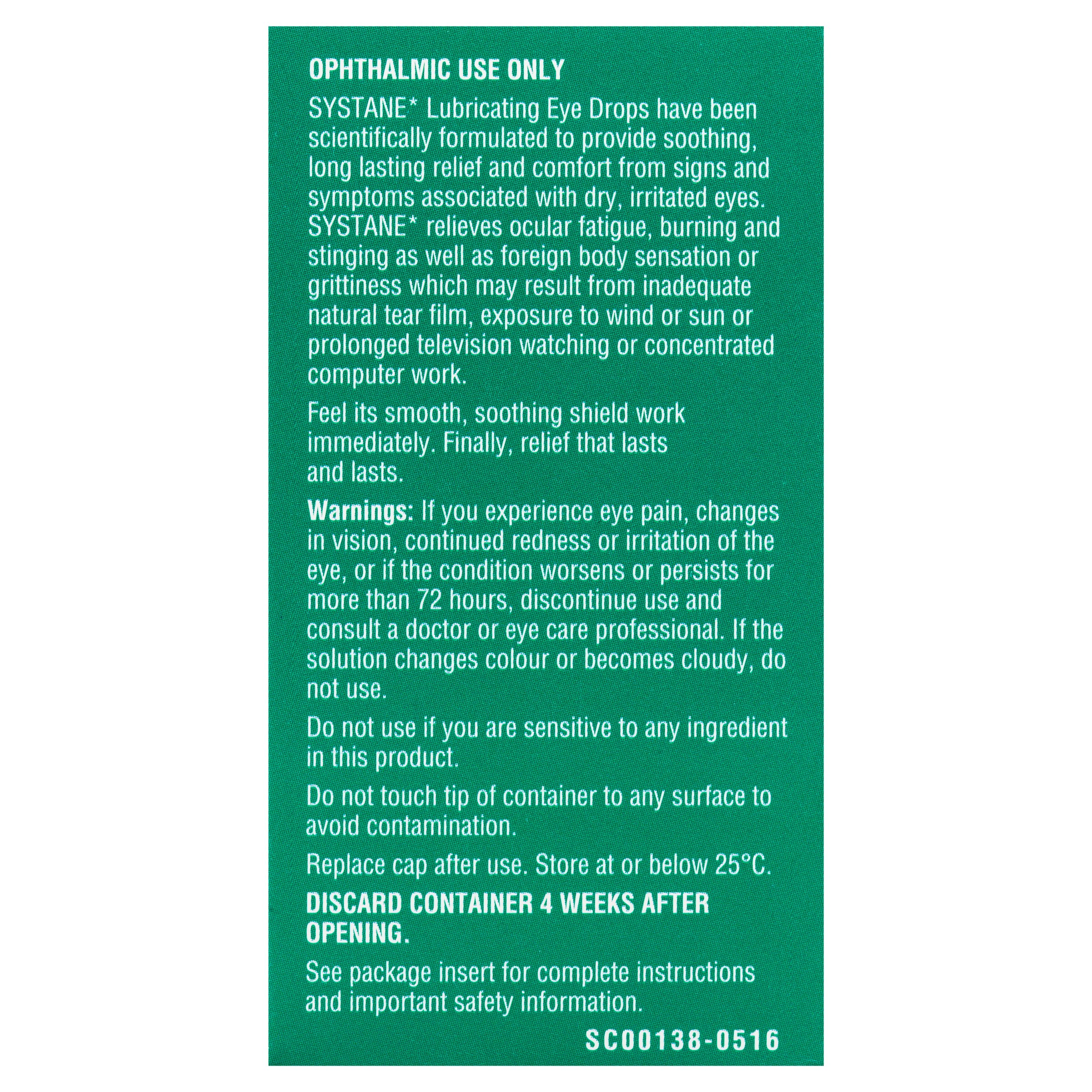 Systane Lubricating Eye Drops 15ml - Image 2