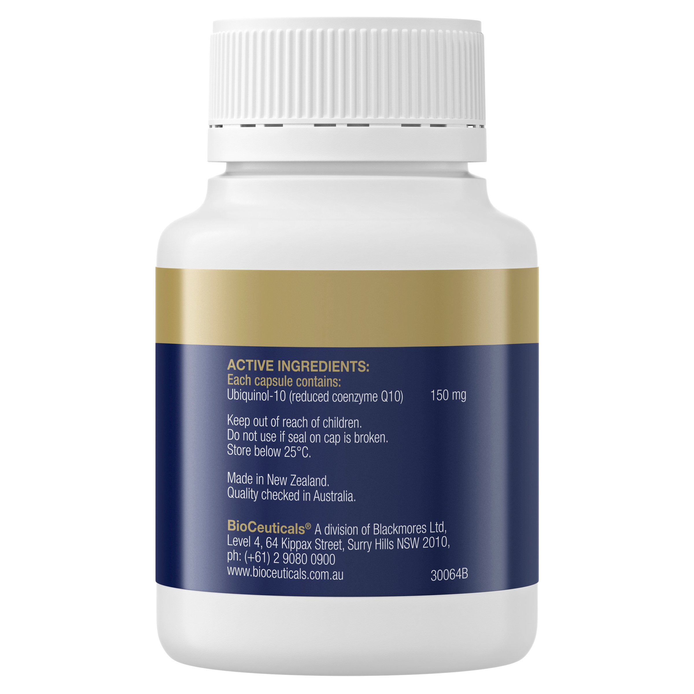 BioCeuticals Ubiquinol BioActive 150mg - 60 capsules - Image 2