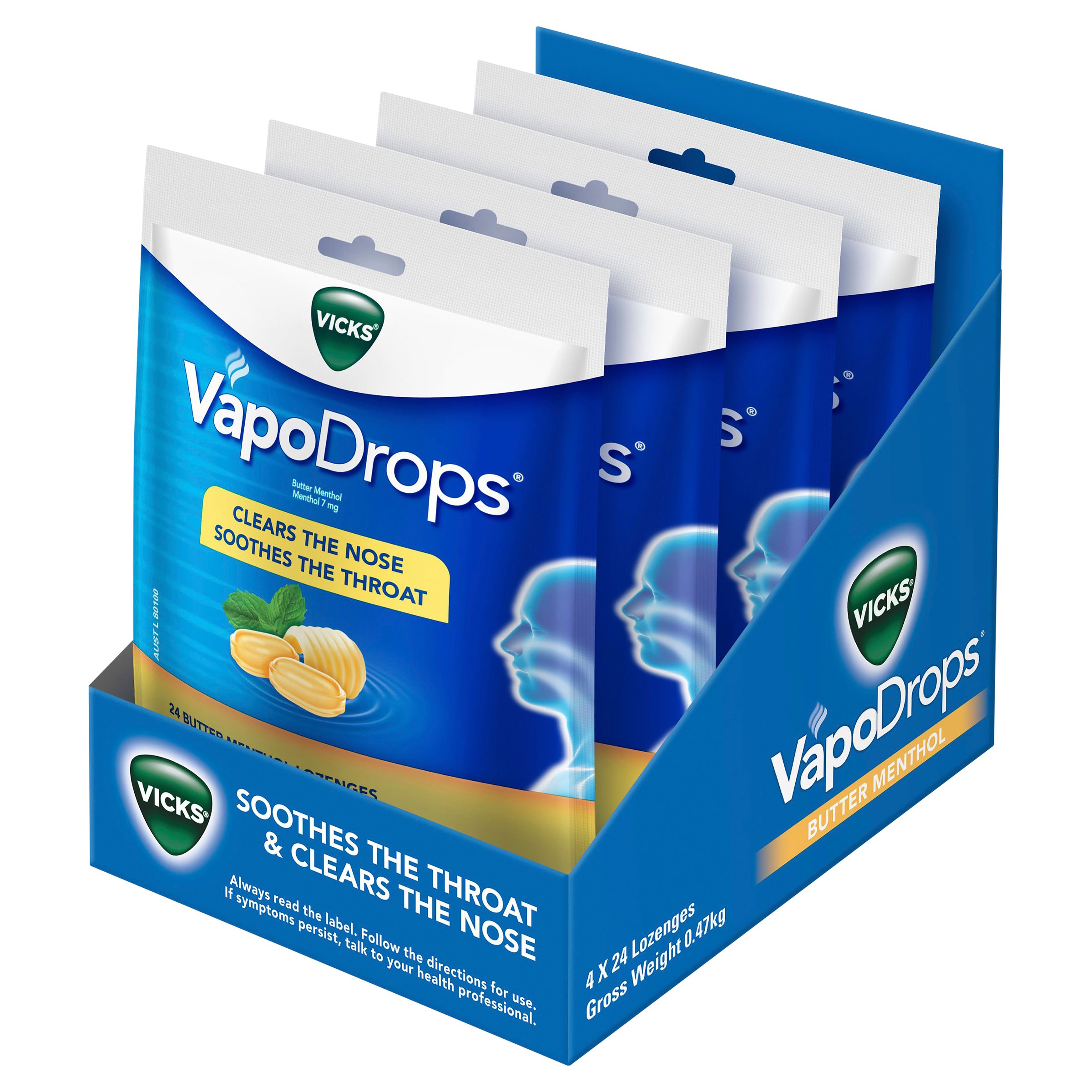 Vicks VapoDrops Butter Menthol 24 lozenges - Image 5