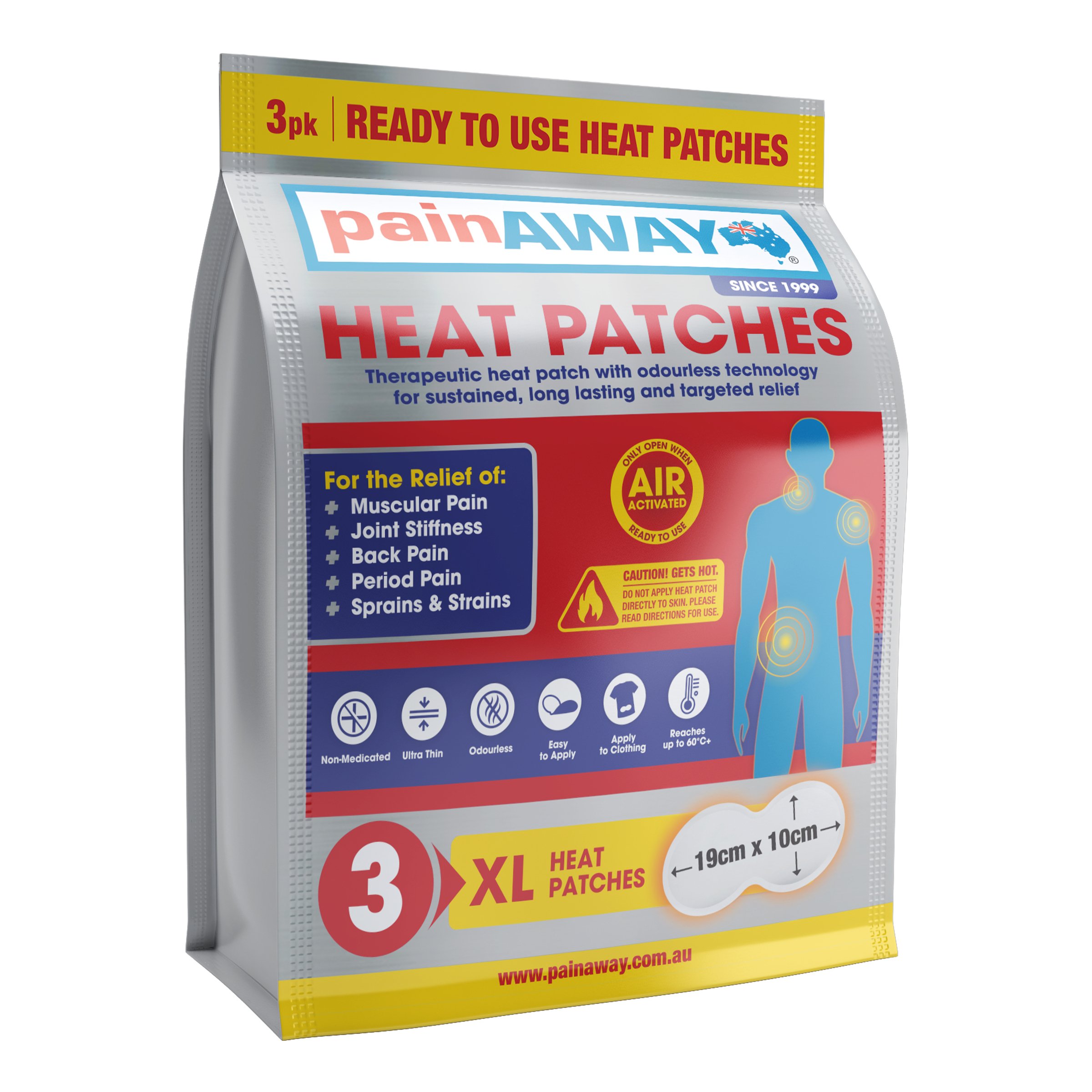 Pain Away Heat Patches Extra Large 3 pack - Image 3