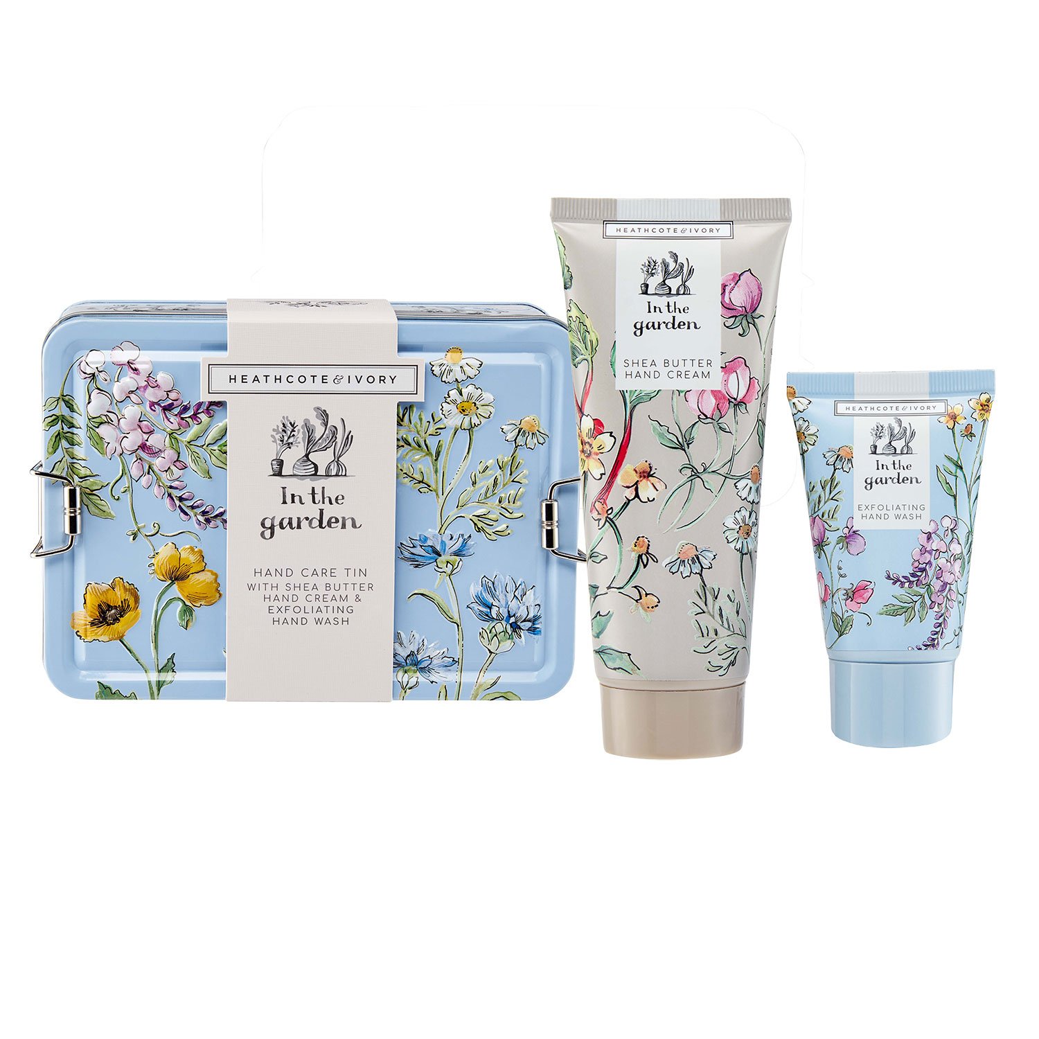 Heathcote & Ivory In The Garden Hand Cream 100ml & Exfoliating Hand Wash 50ml Tin 1 each