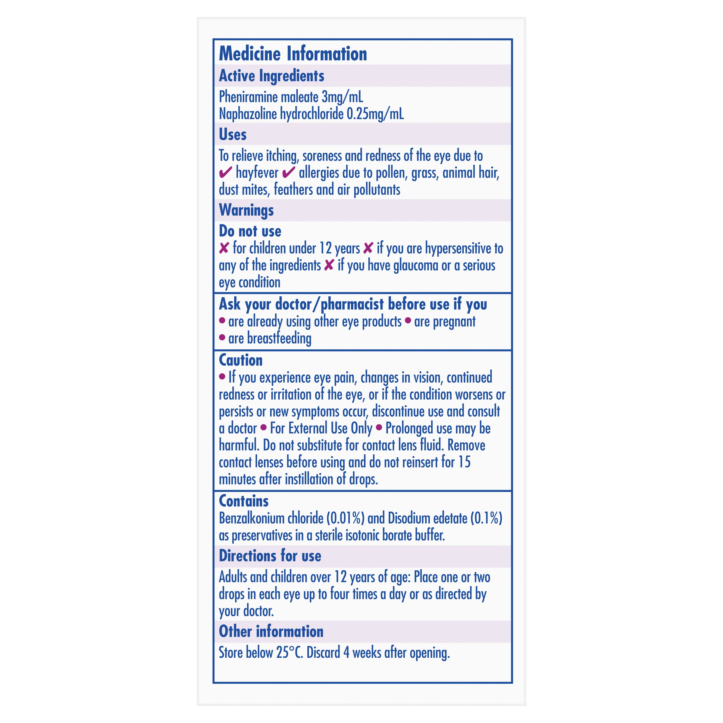 Visine Eye Drops Allergy With Antihistamine 15ml - Image 2