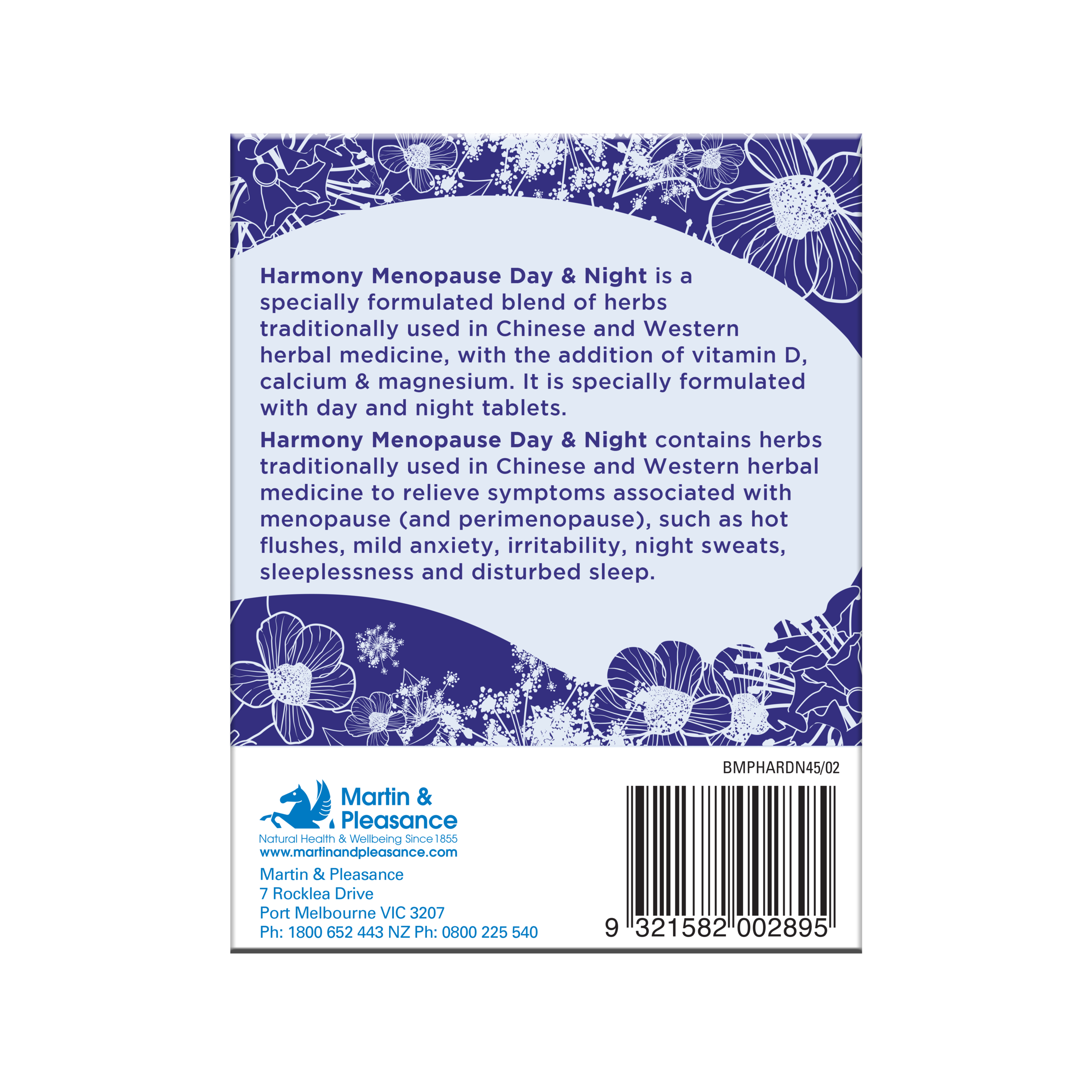 Harmony Menopause Day & Night 90 tablets - Image 2