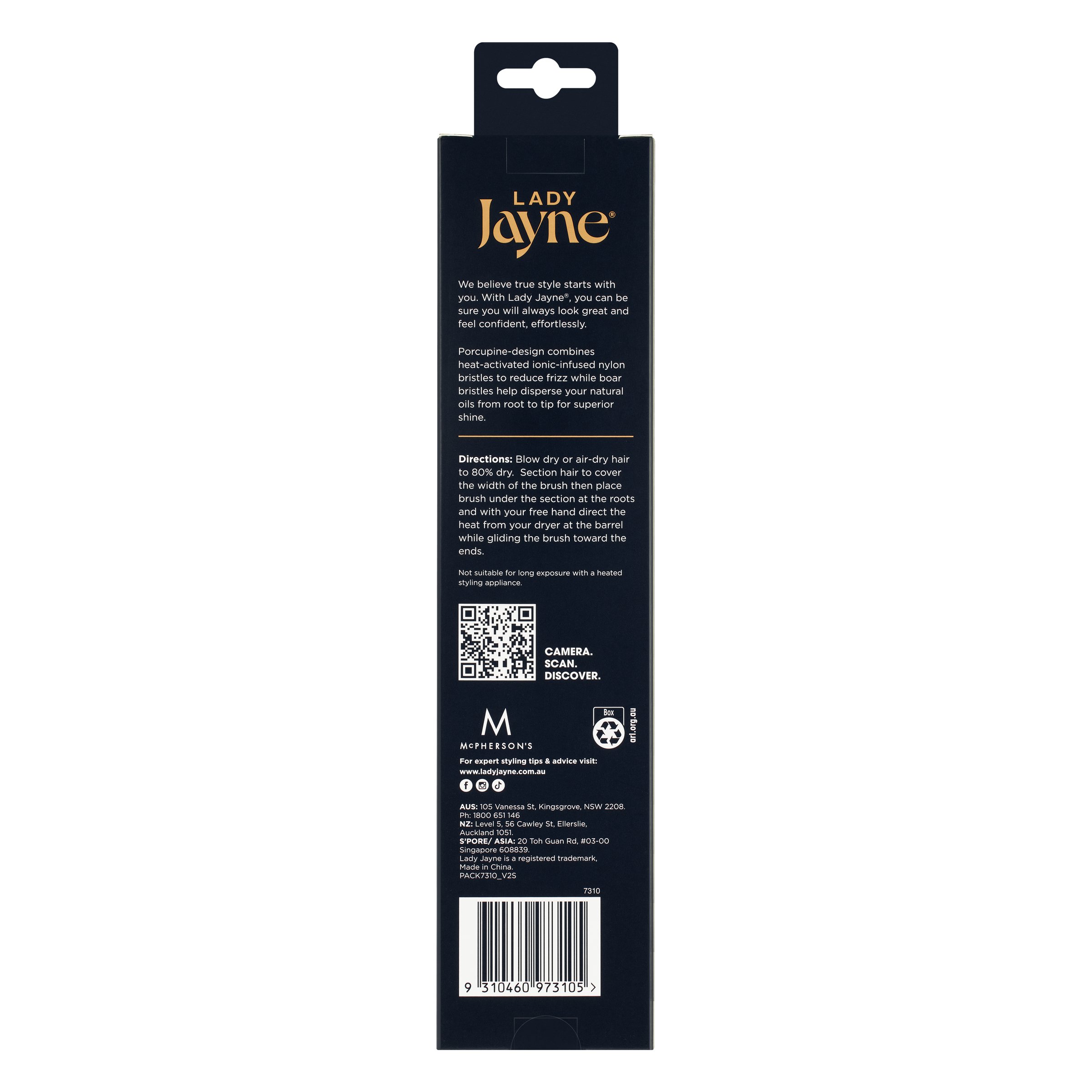 Lady Jayne Porcupine Radial Brush Small 1 each - Image 2