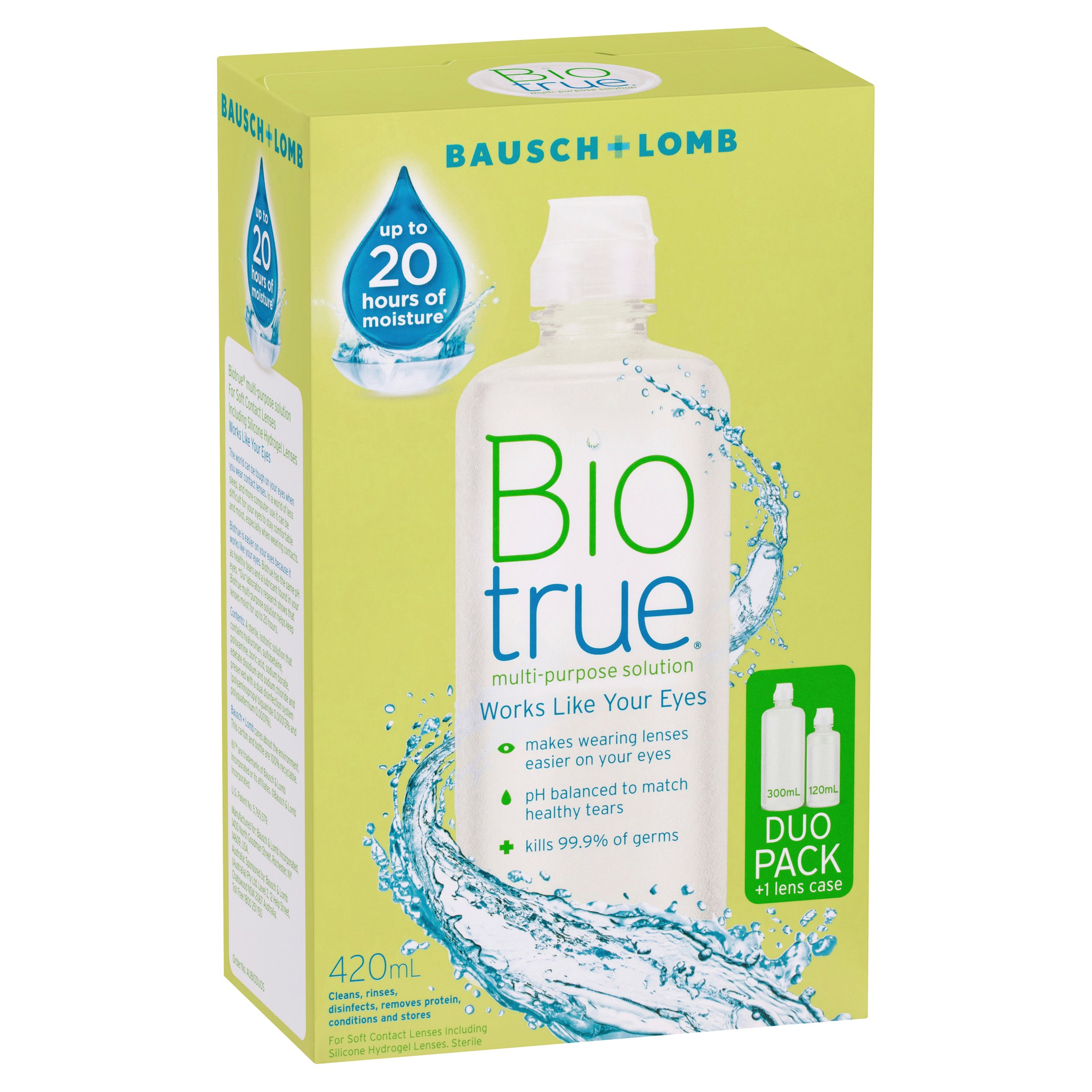 Bausch & Lomb Biotrue Multi Purpose Solution Duo Pack (300ml+120ml) 420ml - Image 6