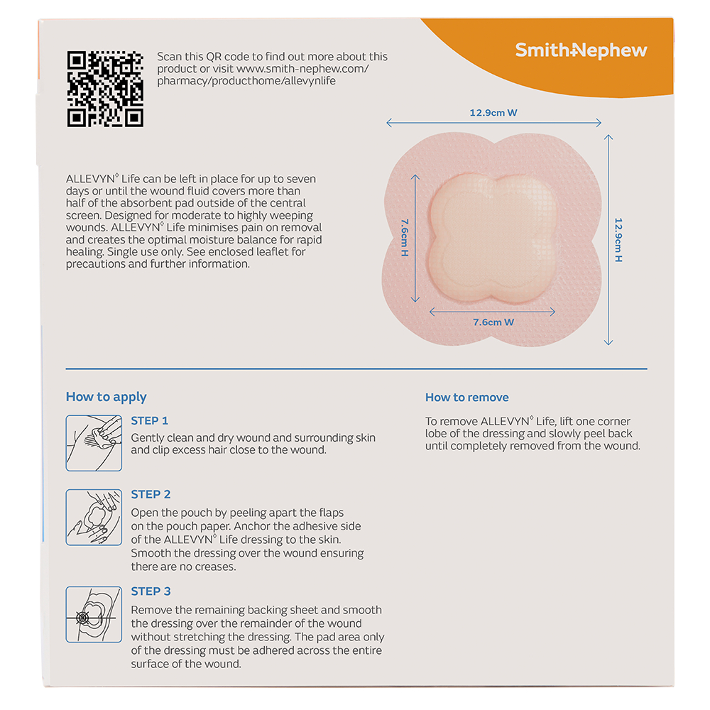 Allevyn Life Silicone Gel Adhesive Dressing Medium 2 pack - Image 2