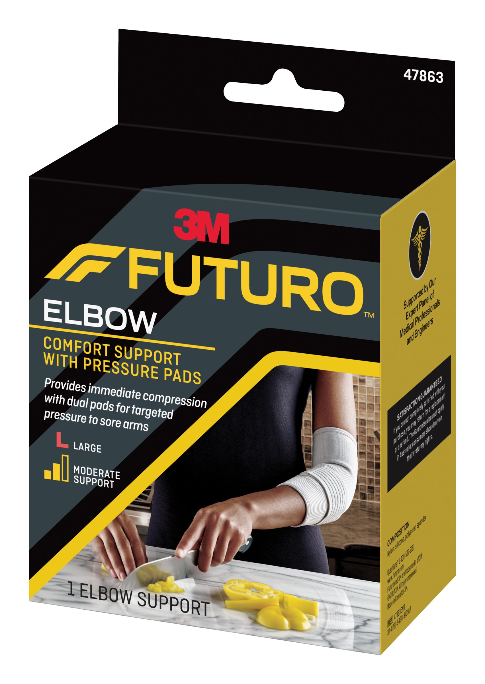 Futuro Comfort Elbow Support with Pressure Pads Large 1 each - Image 2
