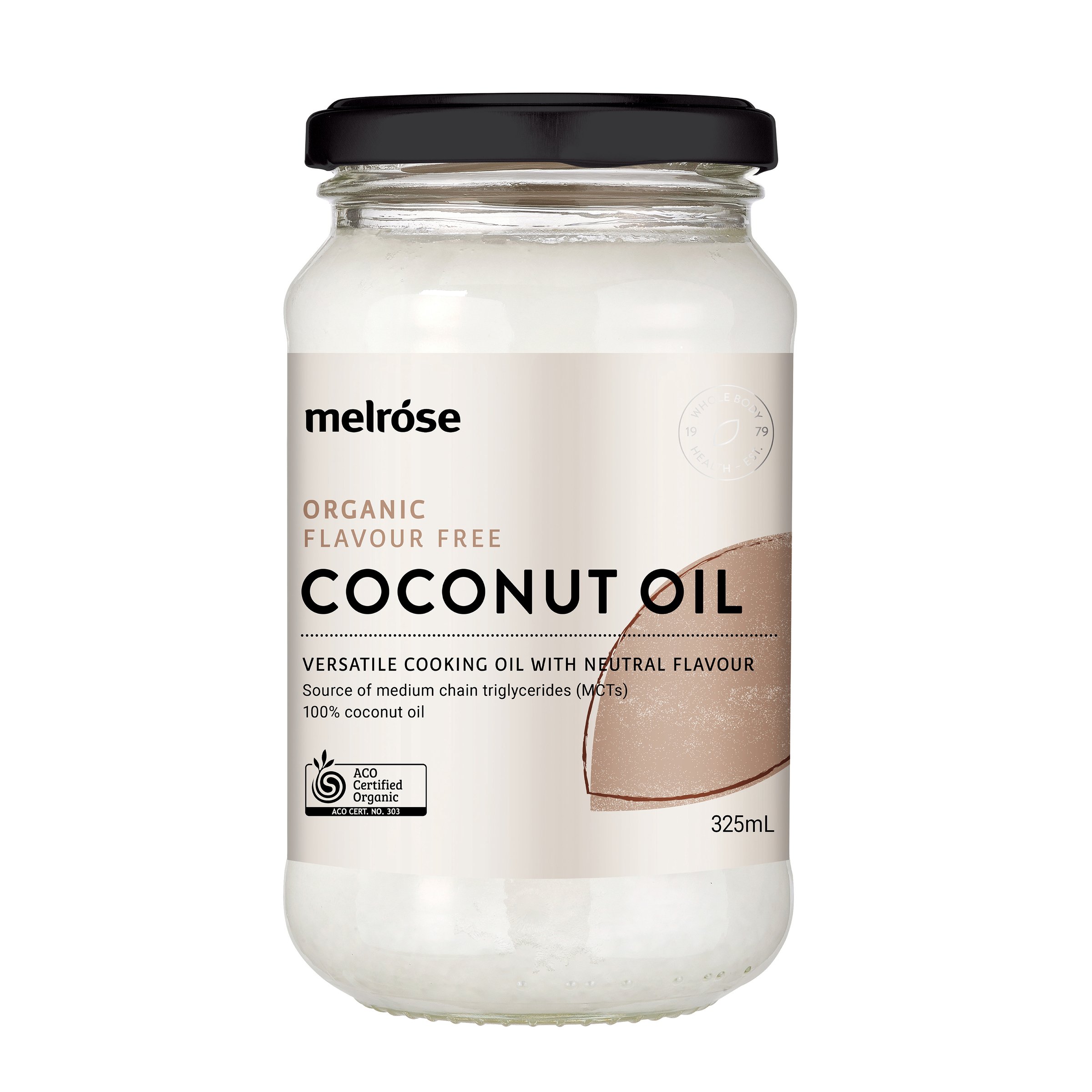 Melrose Organic Flavour Free Coconut Oil 325ml - Image 1