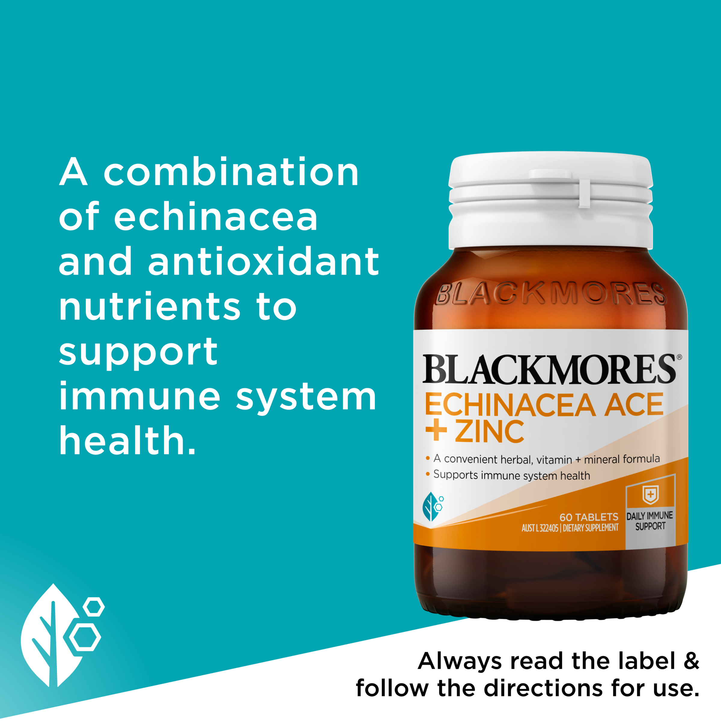 Blackmores Echinacea Ace + Zinc 60 tablets - Image 6