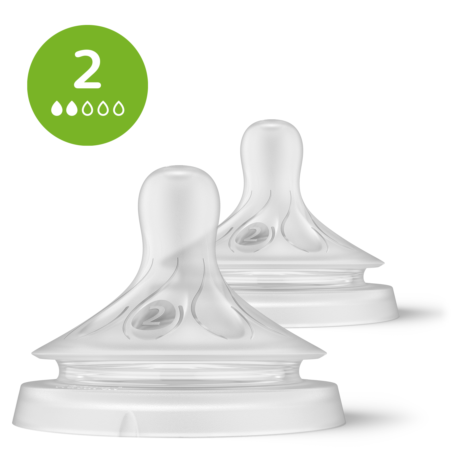 Avent Natural Response Teats 0 Month+ Flow 2 - 2 packs - Image 3
