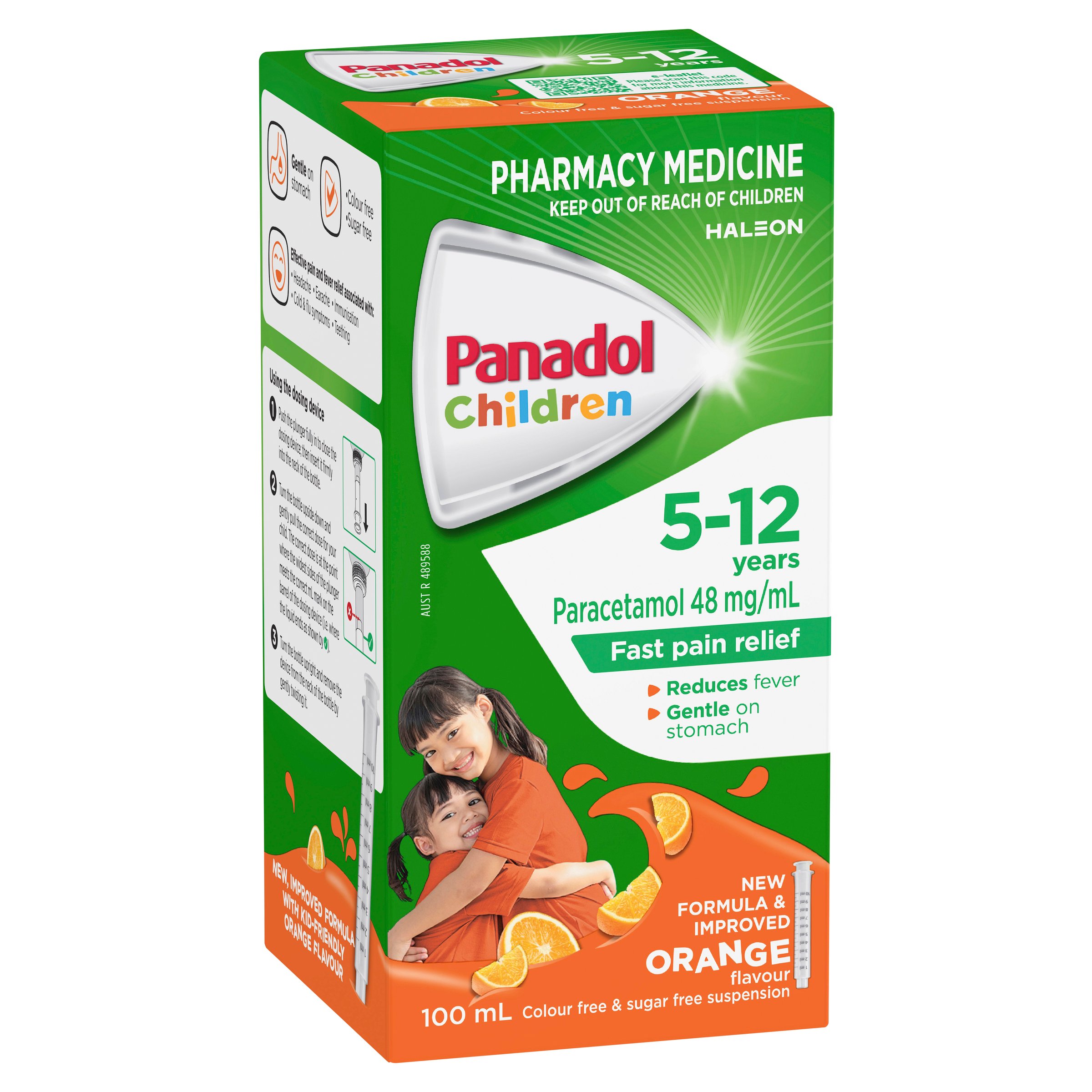 Panadol Children 5-12 Years Colourfree Suspension Orange Flavour 100ml - Image 13