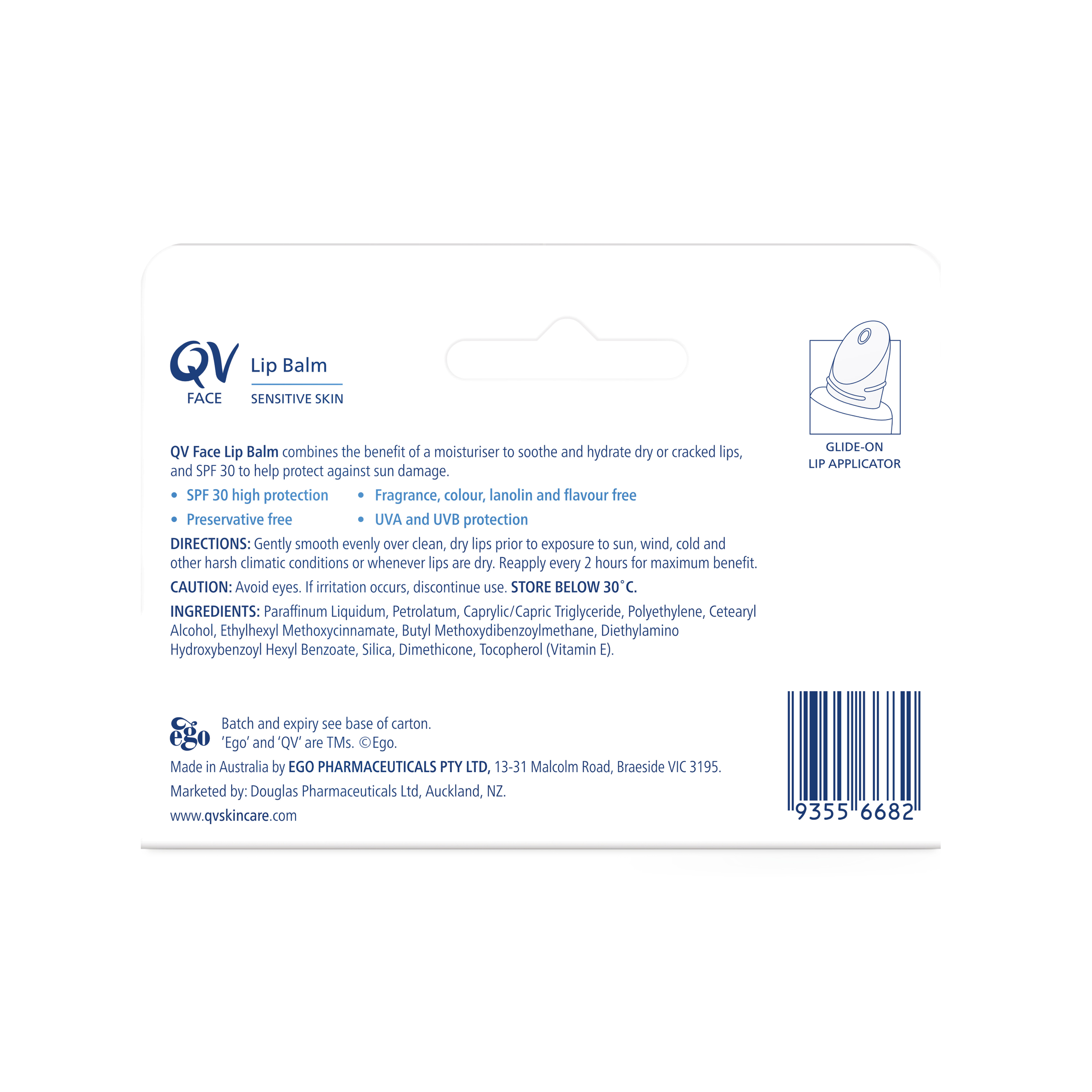Ego QV Face Lip Balm 15g - Image 2