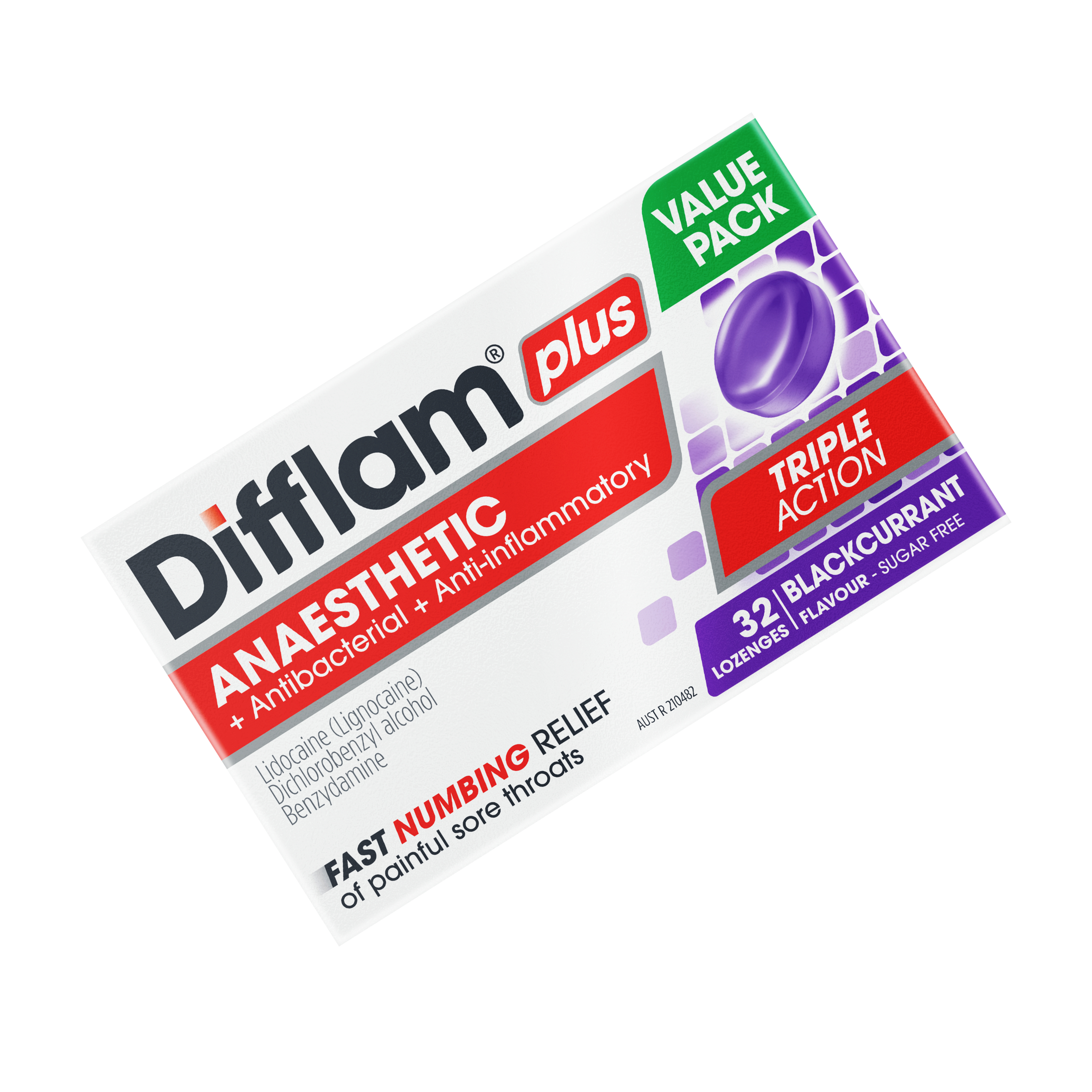 Difflam Plus Anaesthetic Blackcurrant Value Pack 32 lozenges - Image 4