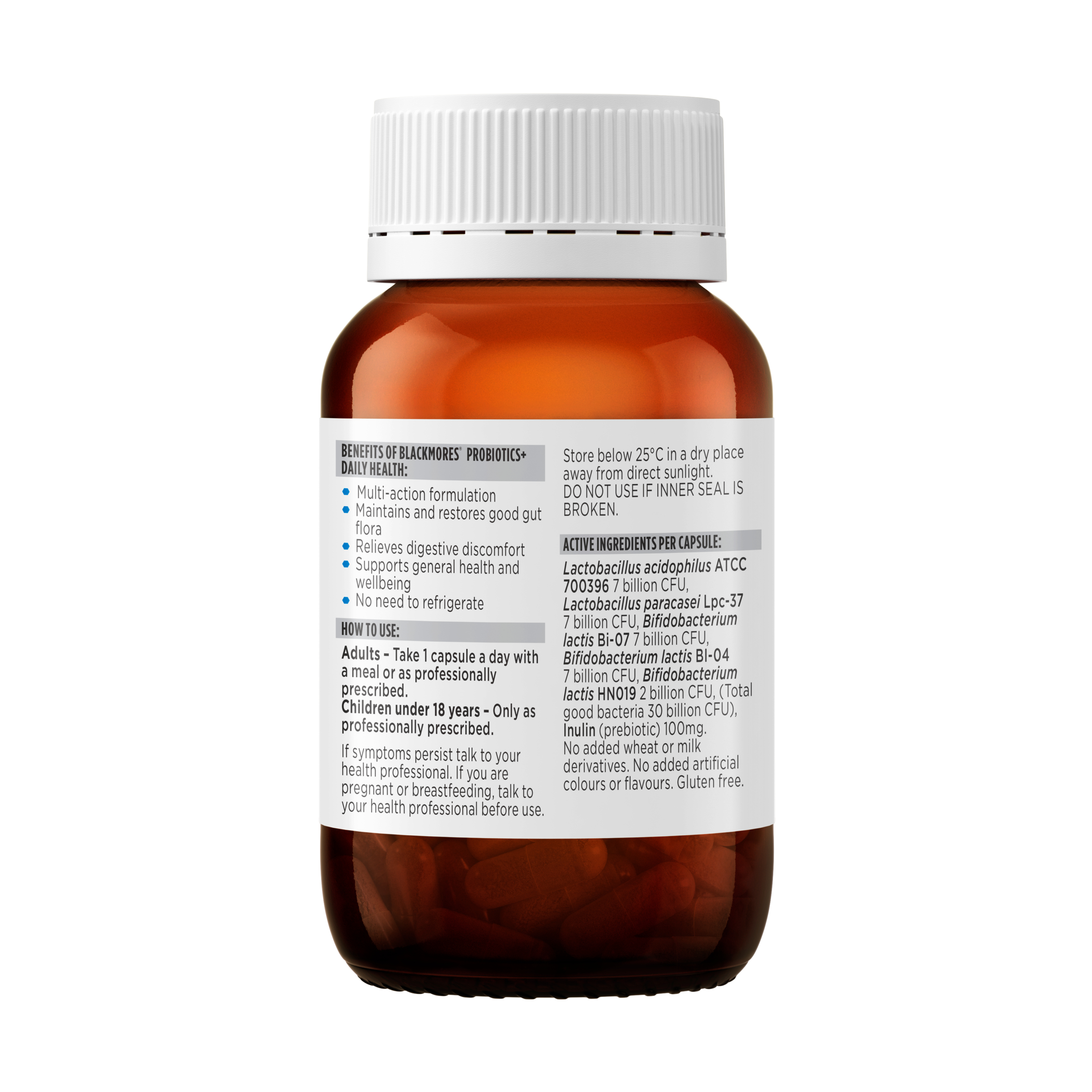 Blackmores Probiotics+ Daily Health 30 capsules - Image 2