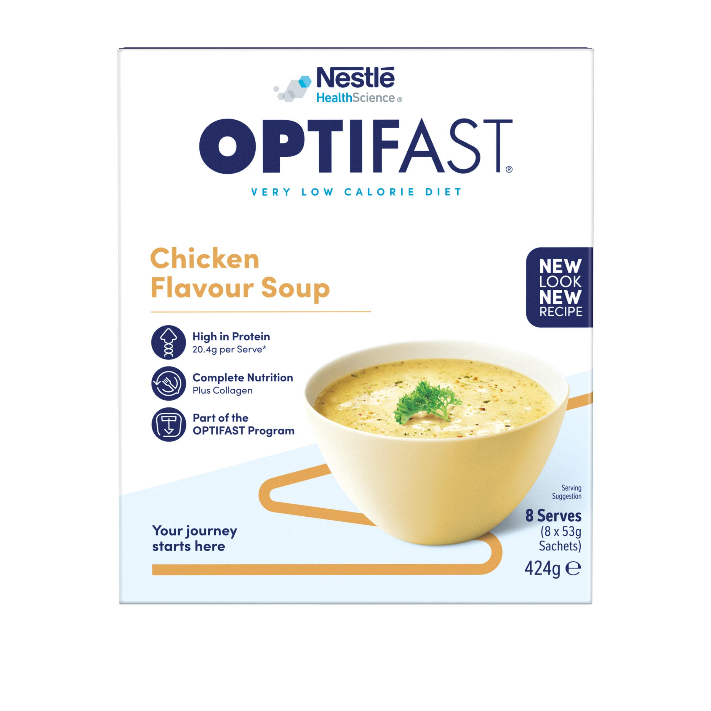 Optifast VLCD Soup Chicken 53g - 8 pack - Image 1