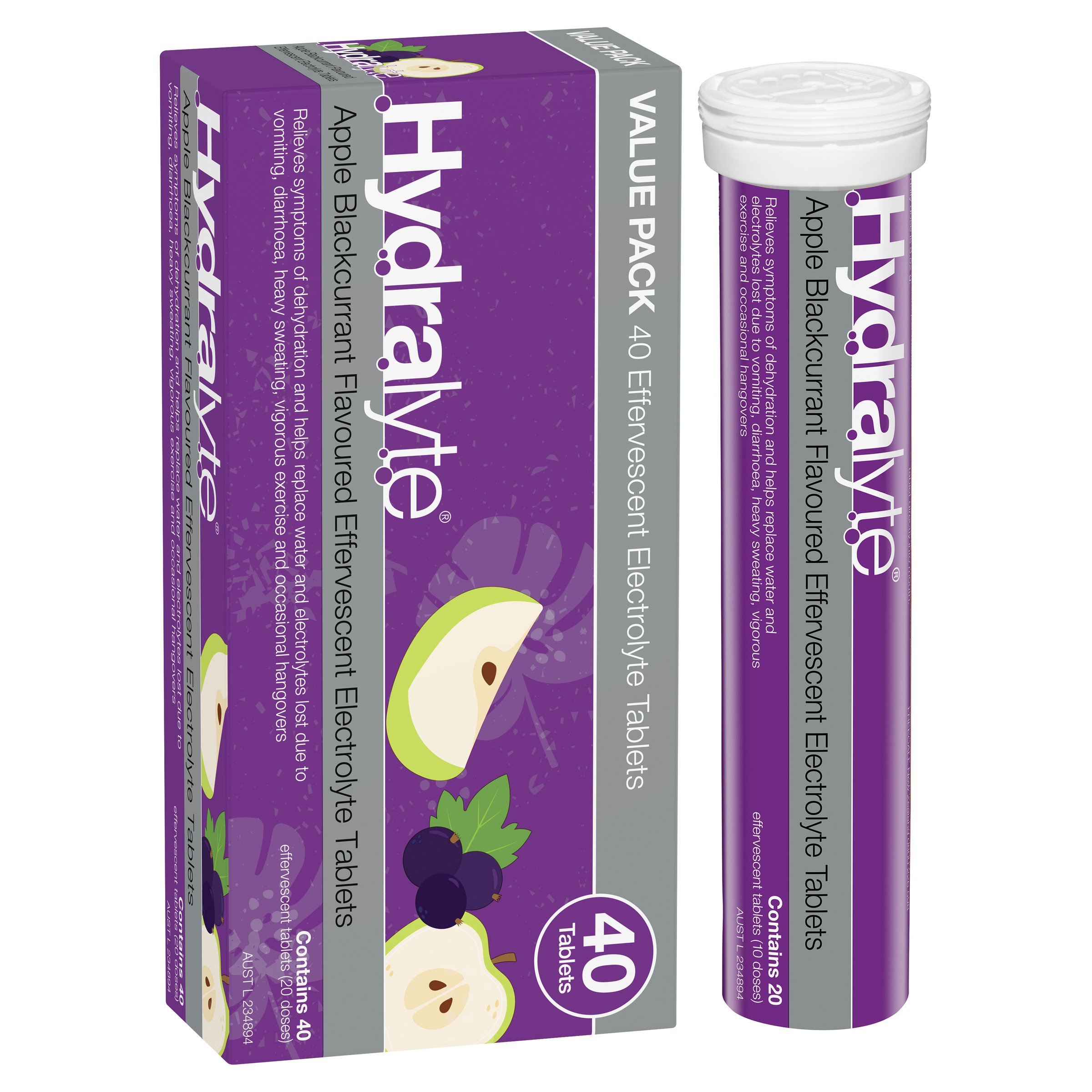 Hydralyte Effervescent Apple/Blackcurrant 40 tablets - Image 14