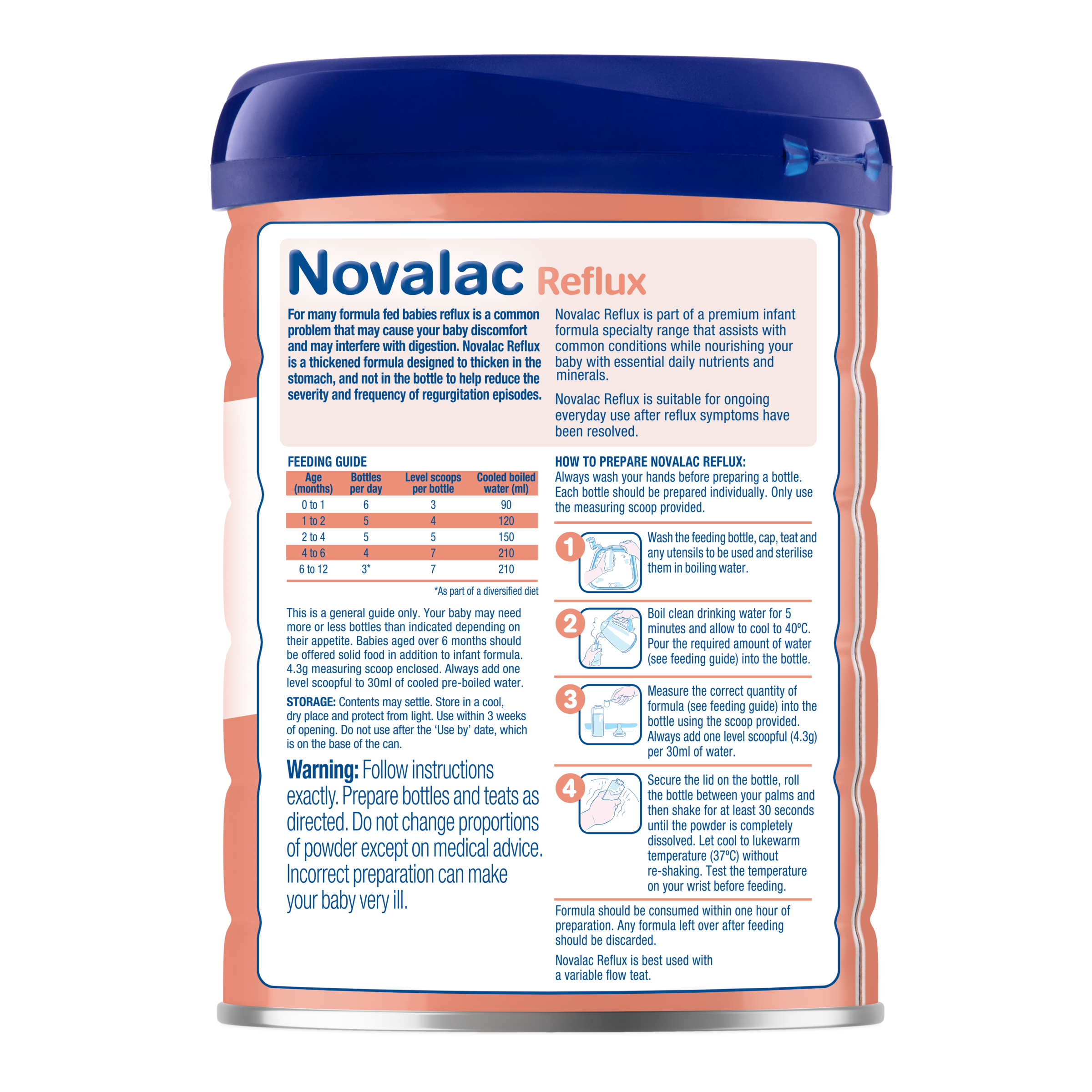 Novalac Infant Formula Anti-Reflux 0-12 Months 800g - Image 3
