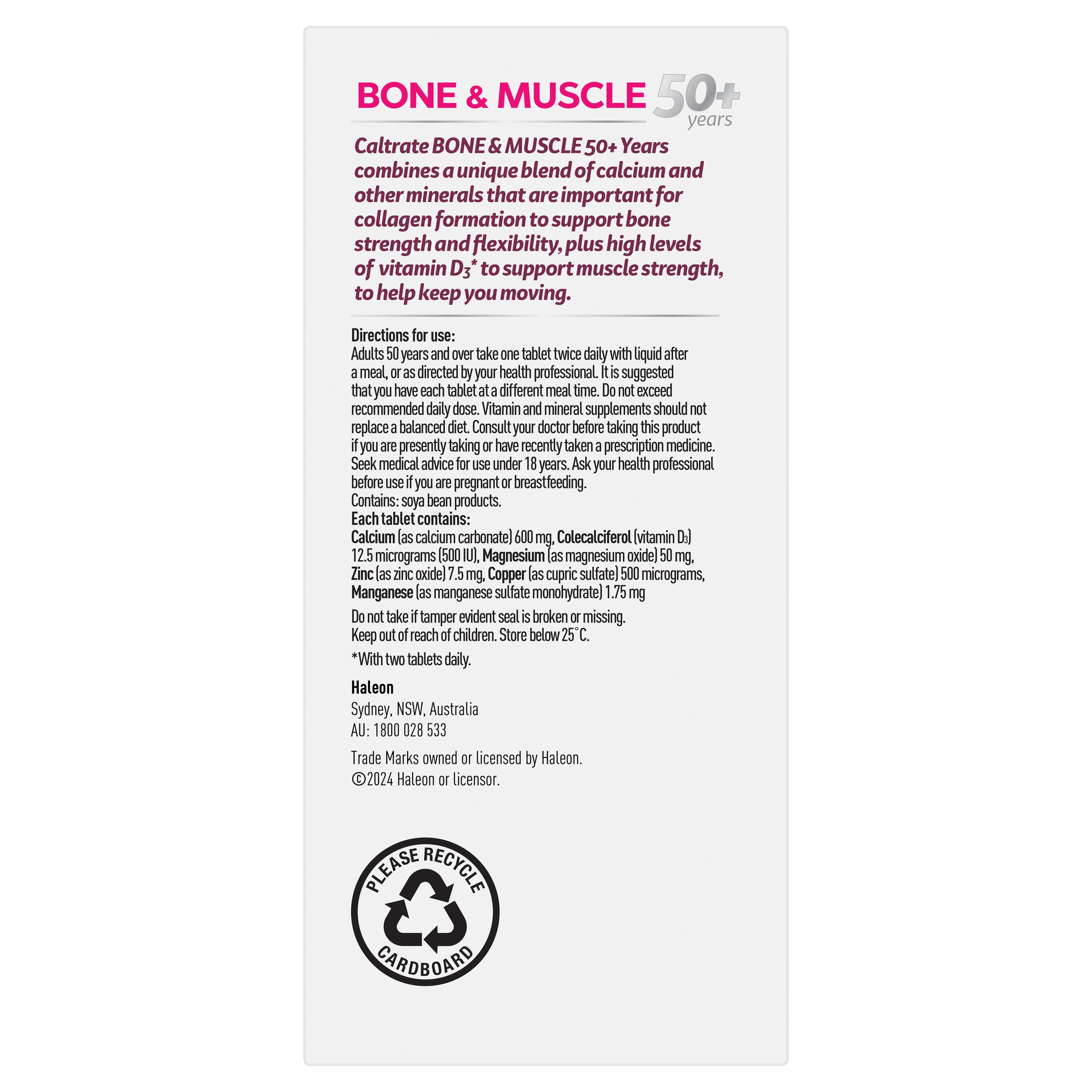 Caltrate Bone & Muscle 50+ Years 100 tablets - Image 4