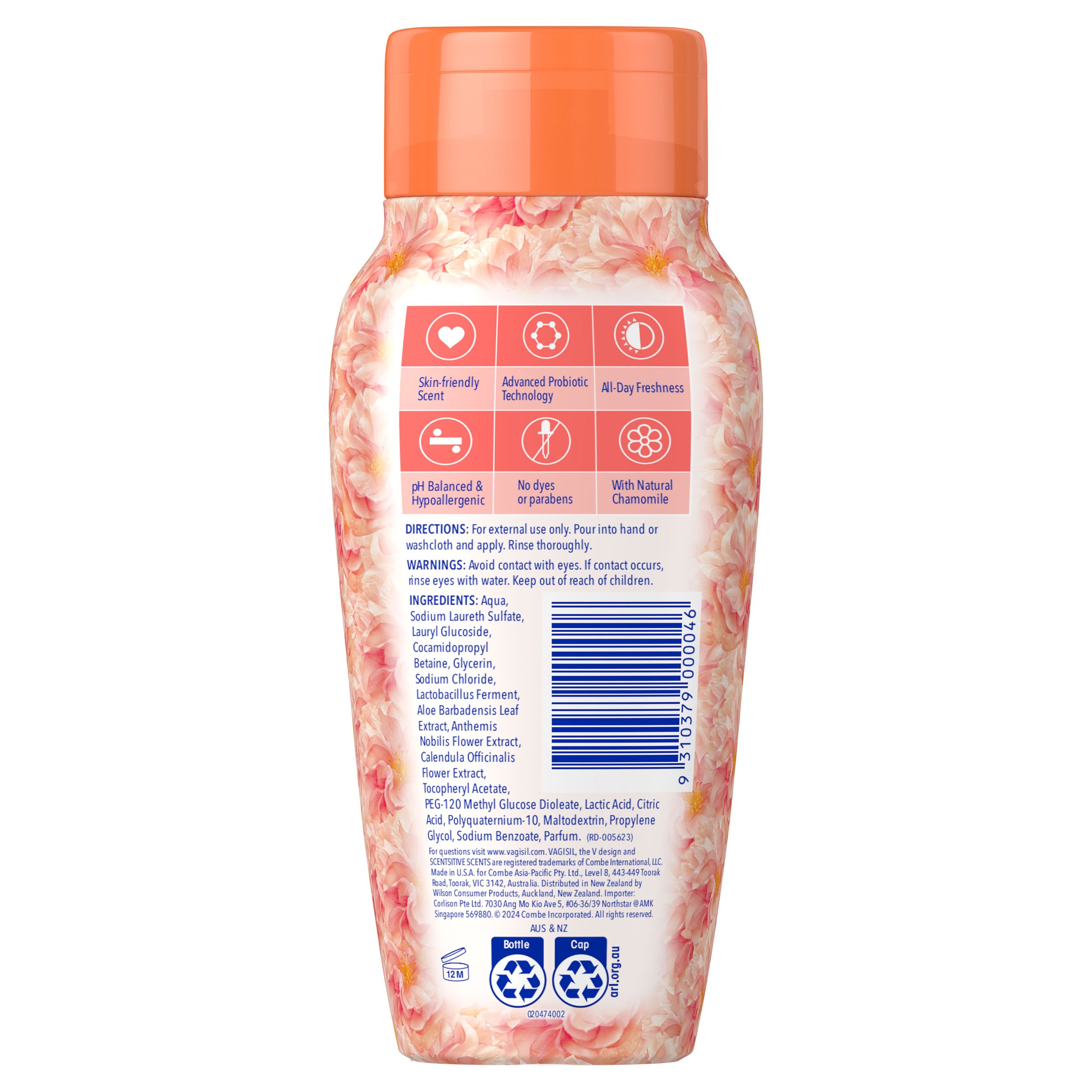 Vagisil Intimate Wash Scentsitive Secrets Peach Blossom 240ml - Image 2