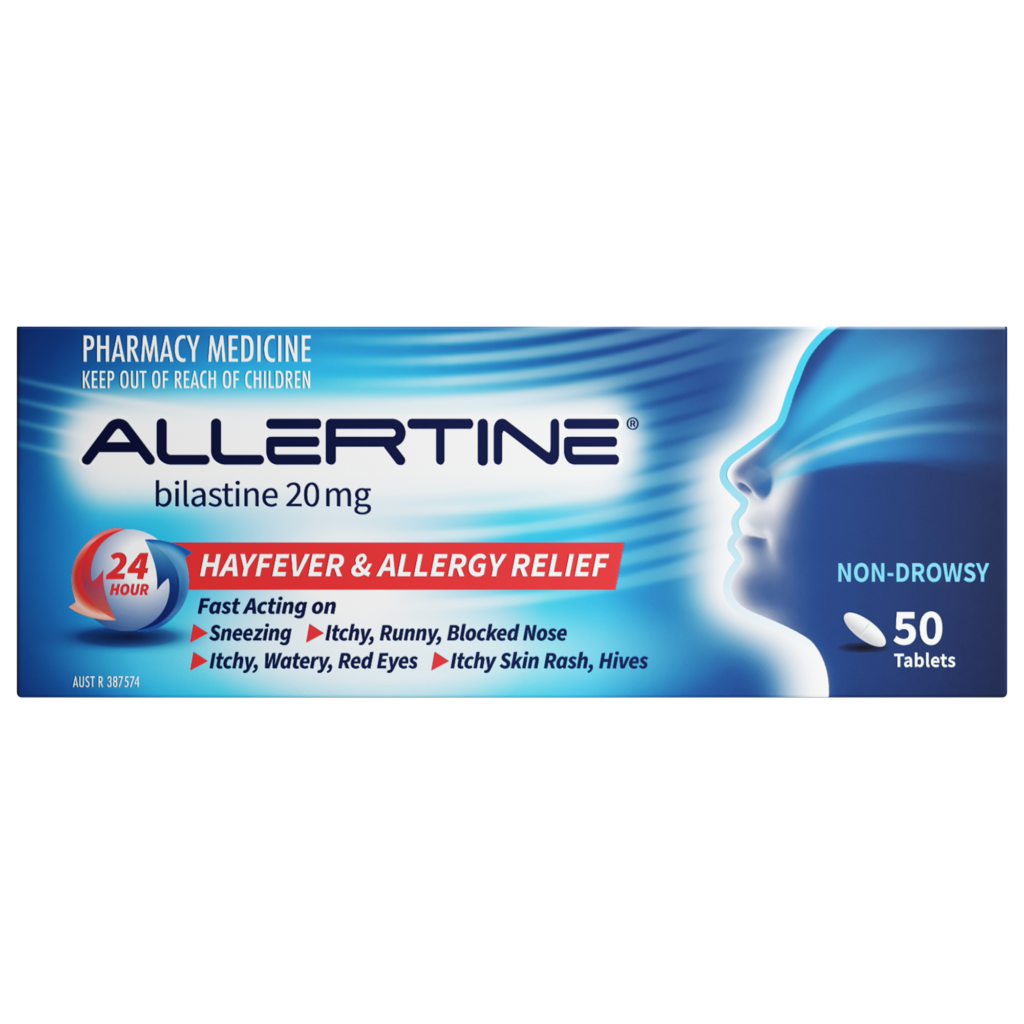 Allertine Bilastine 20mg - 50 tablets - Image 1