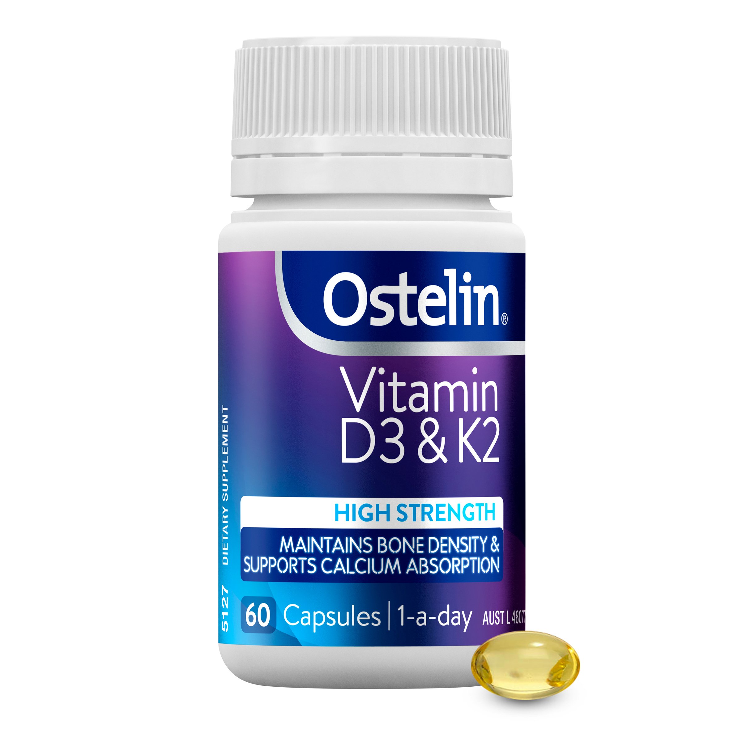Ostelin Vitamin D3 + K2 - 60 capsules - Image 2