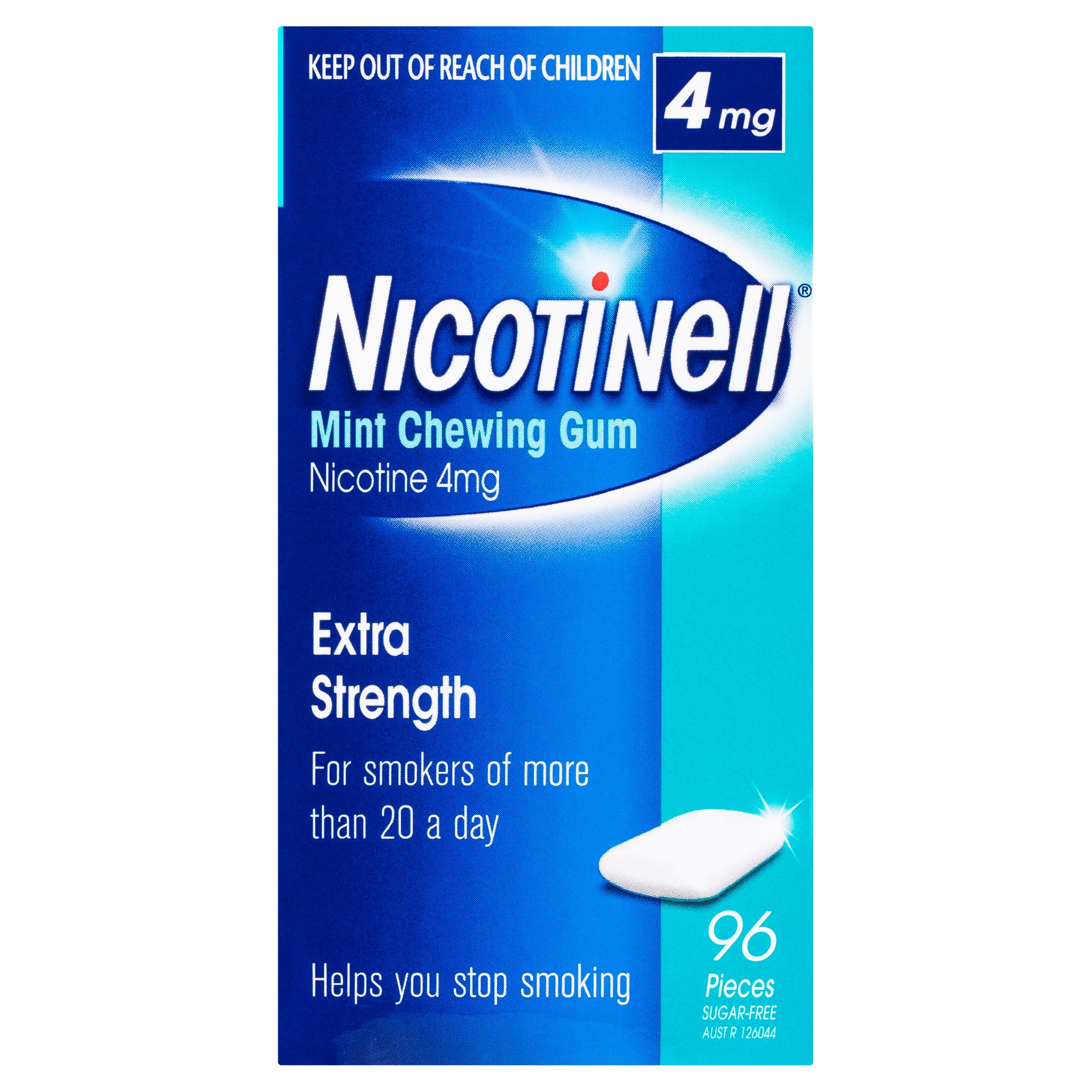 Nicotinell Mint Nicotine Chewing Gum 4mg Extra Strength 96 pieces - Image 1