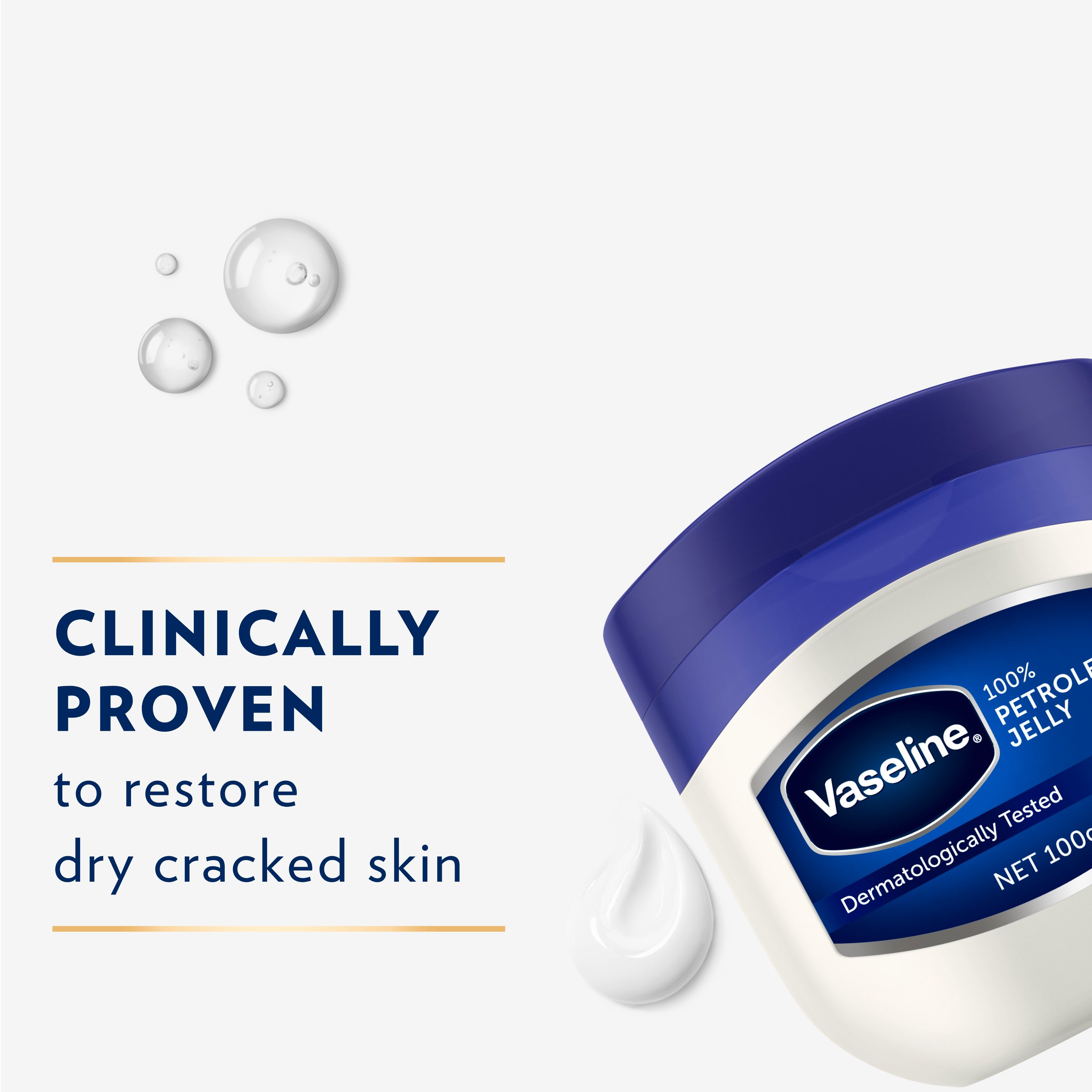 Vaseline White Petroleum Jelly Jar 100g - Image 3