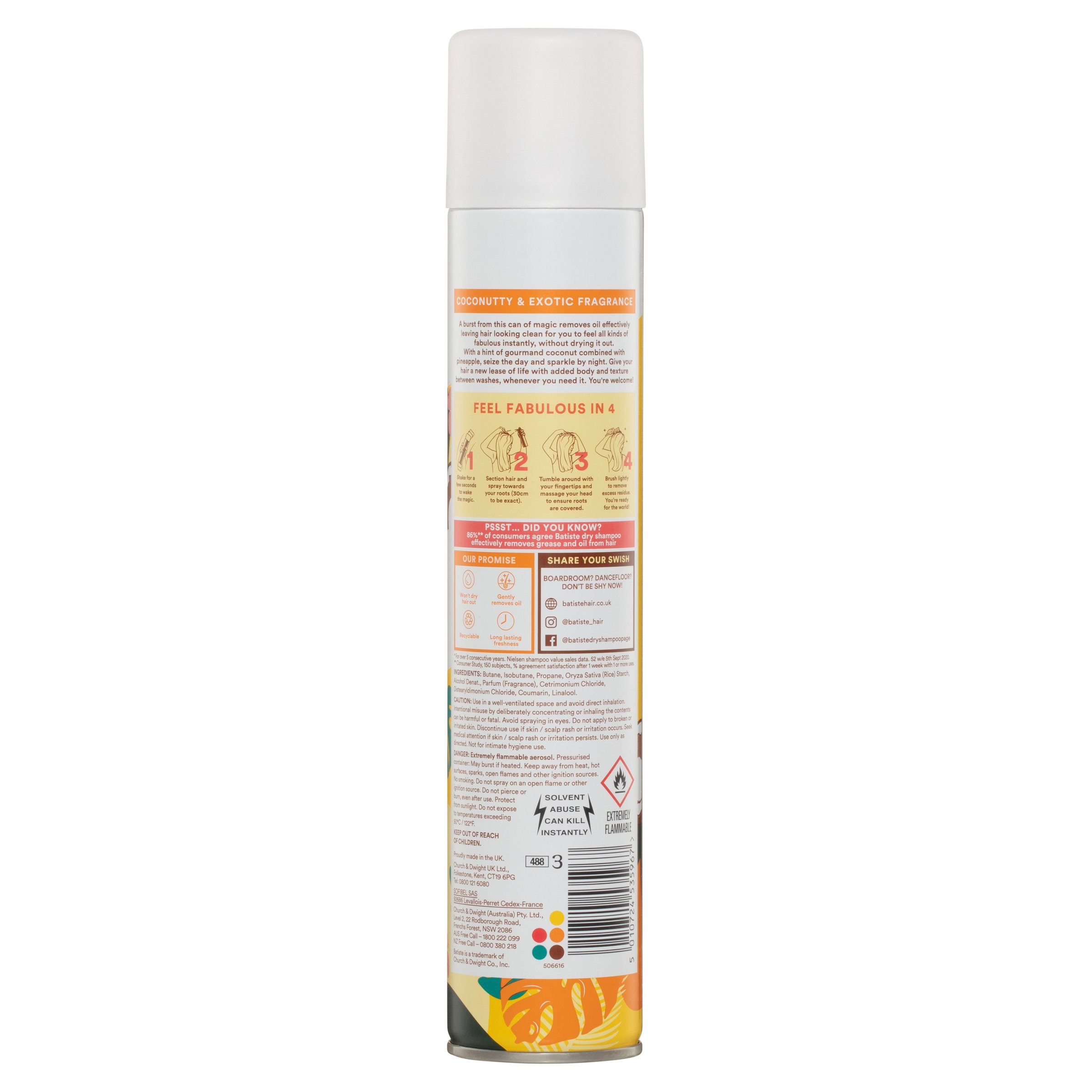 Batiste Dry Shampoo Tropical 350ml - Image 2