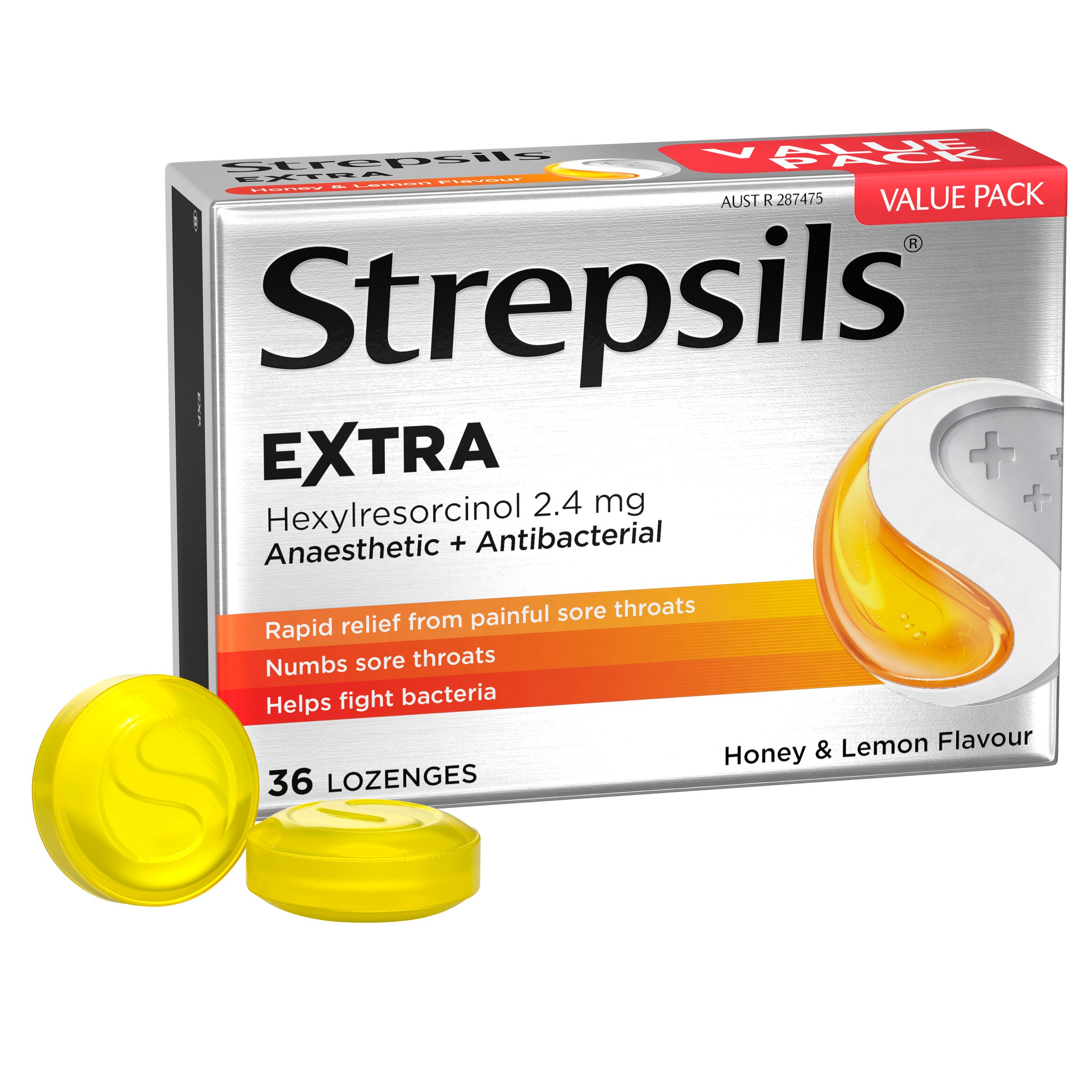 Strepsils Extra Honey & Lemon Throat 36 lozenges - Image 11