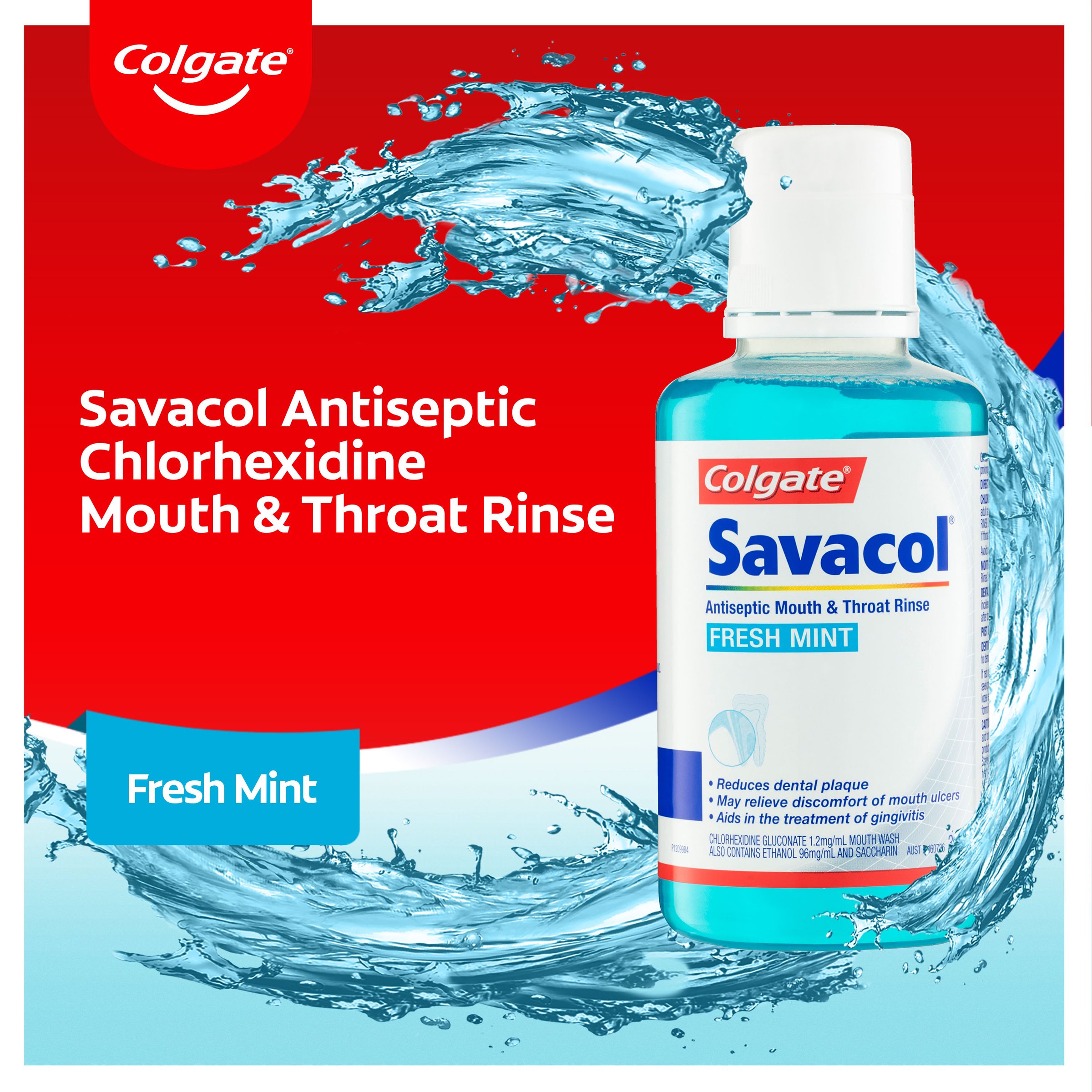 Colgate Savacol Mouth Rinse Fresh Mint 300ml - Image 5