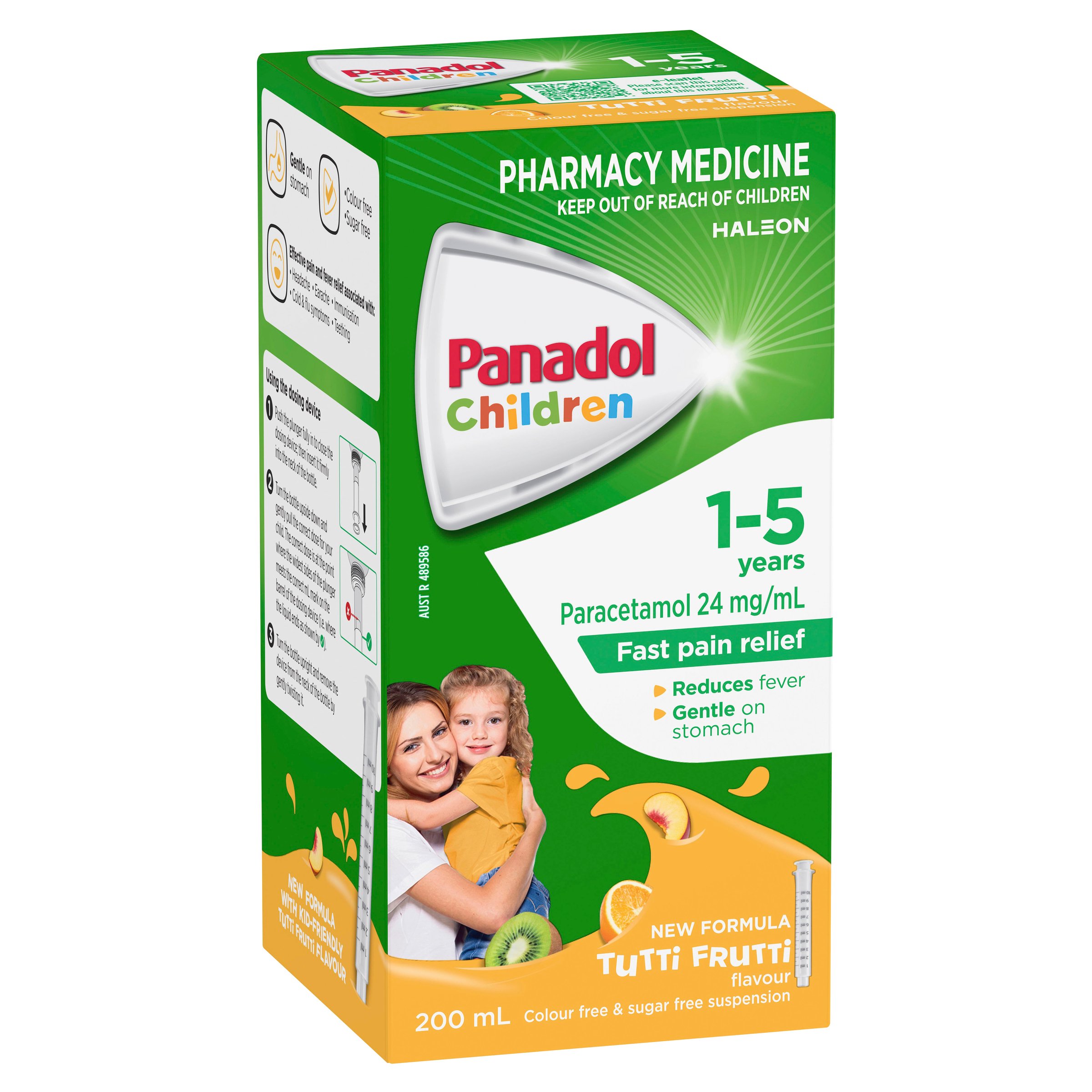 Panadol Children 1-5 Years Colourfree Suspension Tutti Frutti Flavour 200ml - Image 13