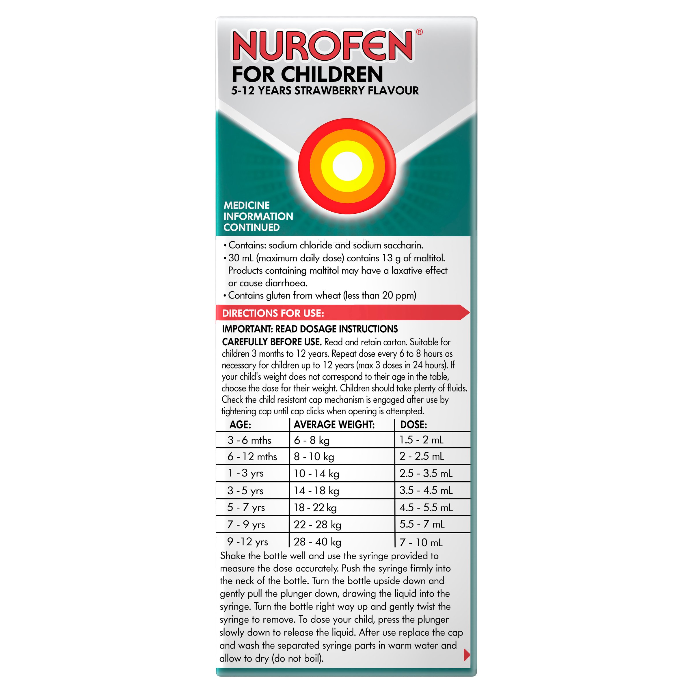 Nurofen For Children 5-12 Years Strawberry 200ml - Image 3