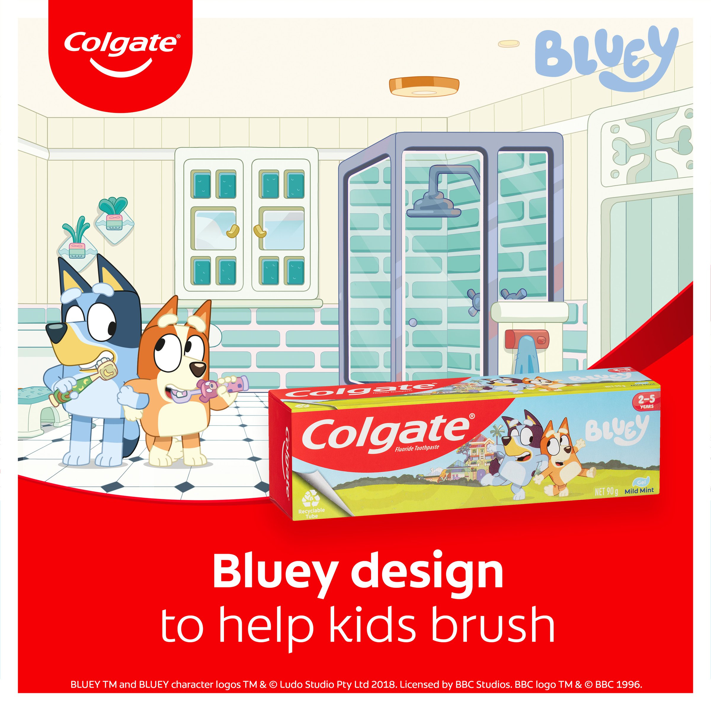 Colgate Bluey Mild Mint Gel Toothpaste 90g - Image 3