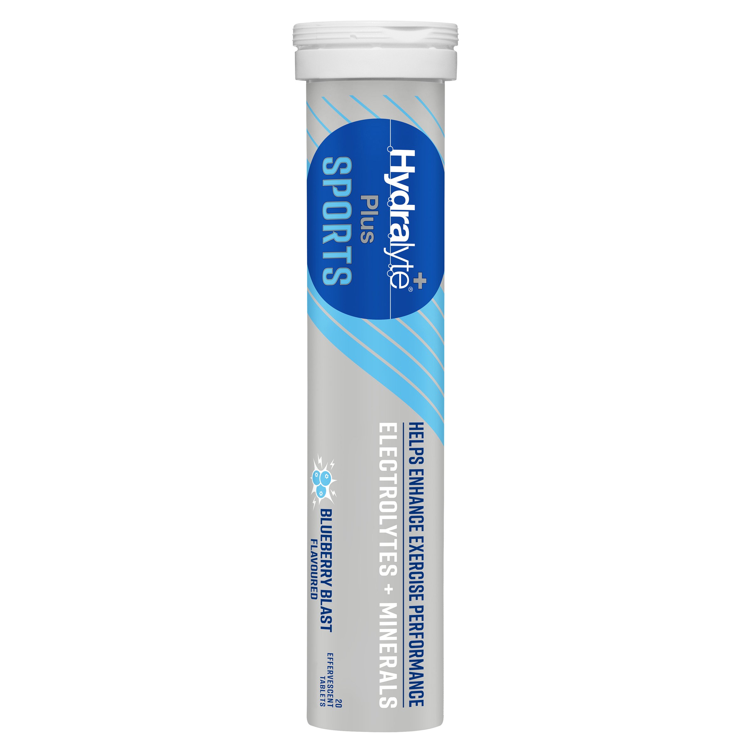 Hydralyte Plus Sports Effervescent Blueberry Blast 20 tablets - Image 12