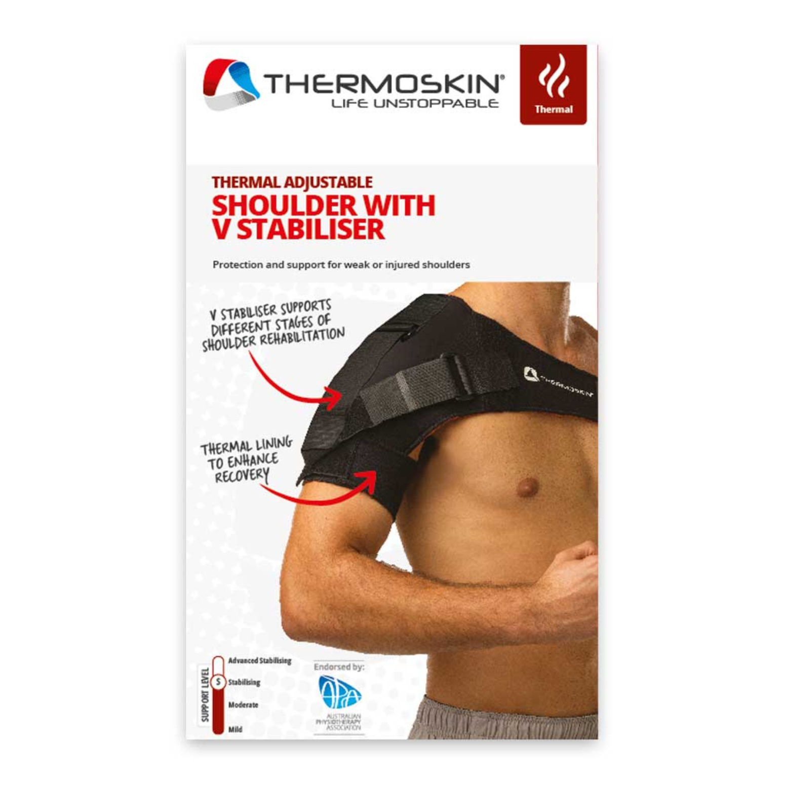 Thermoskin Adjustable Shoulder Stabiliser with Harness 1 each - Image 2