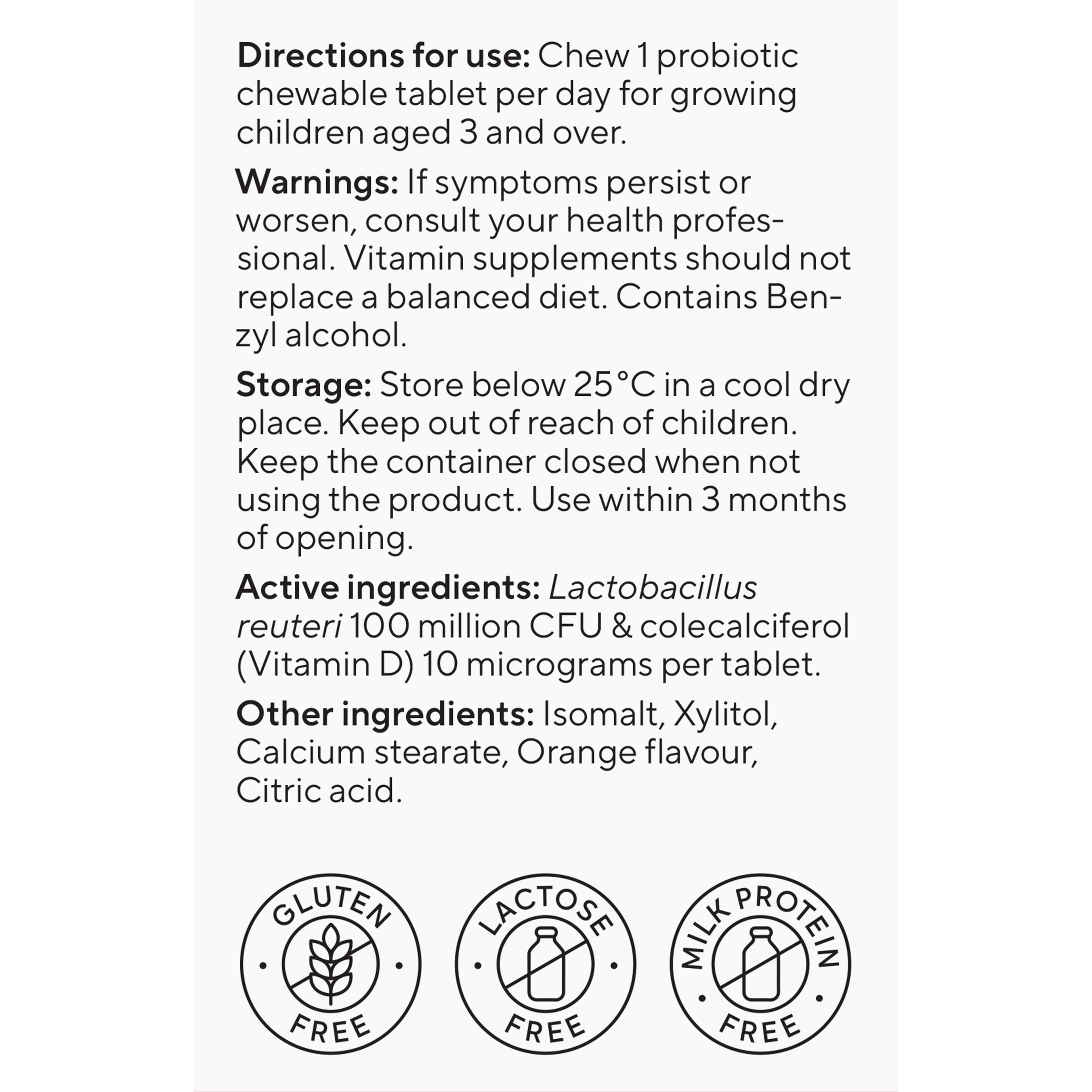BioGaia Protectis Tablets Orange Vit D 10 mcg - Image 4