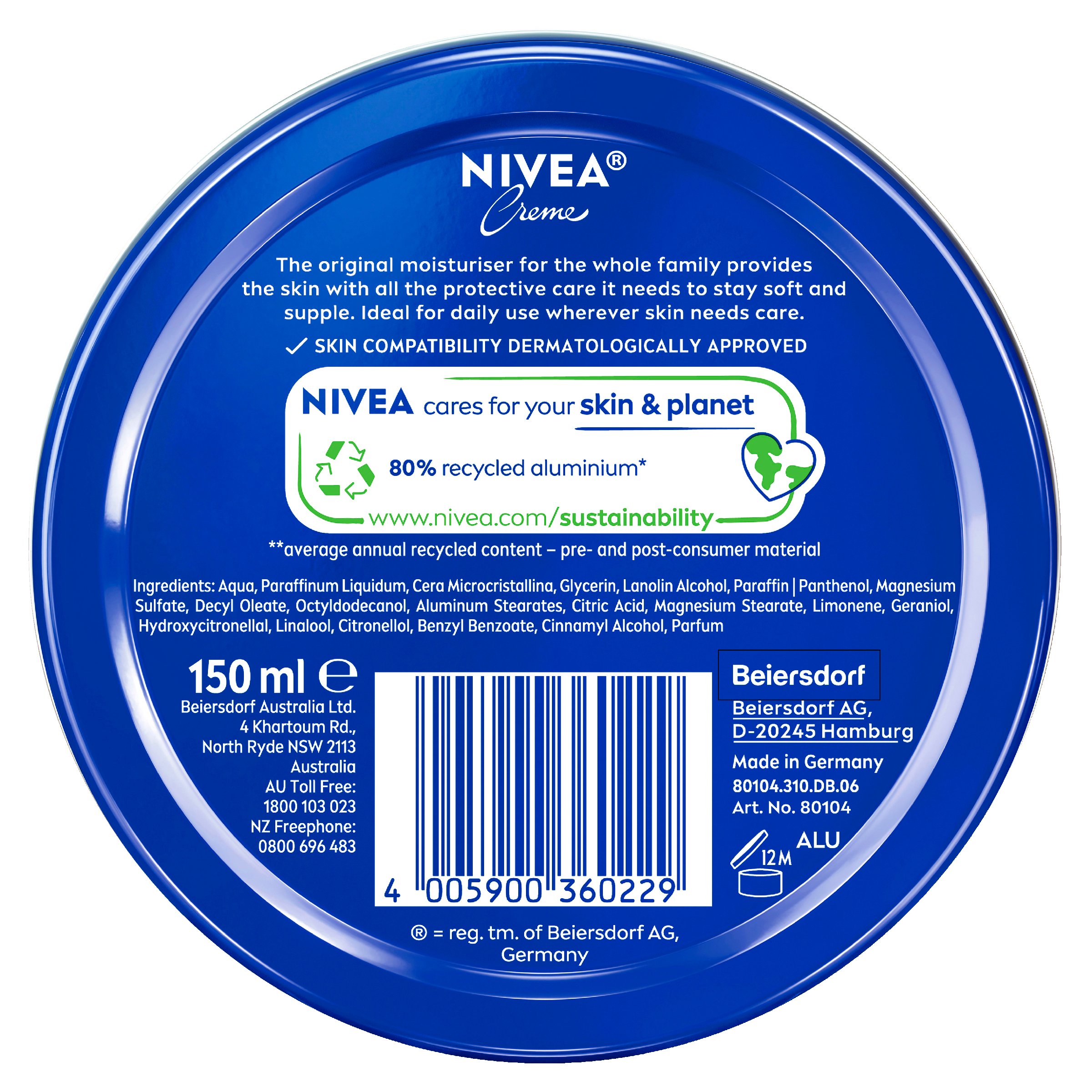 Nivea Creme Tin 150ml - Image 2