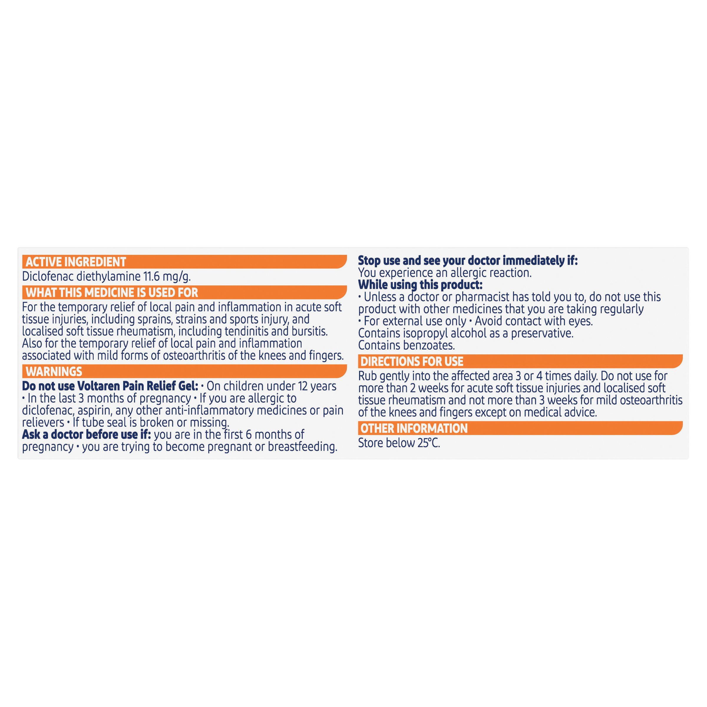 Voltaren Pain Relief 20g - Image 2